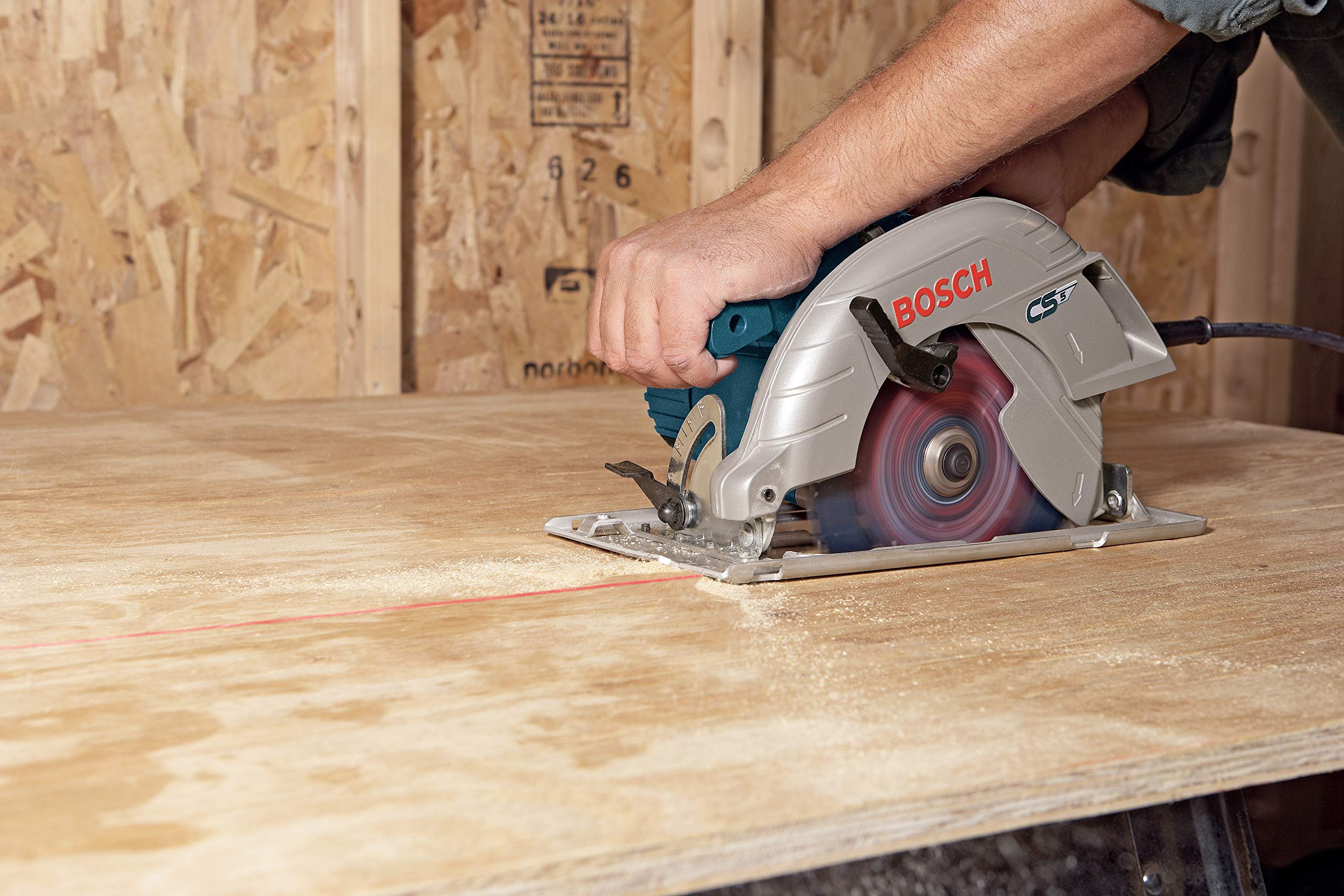 BOSCH 7-1/4-Inch Circular Saw, CS5 120-Volt Bosch Blue