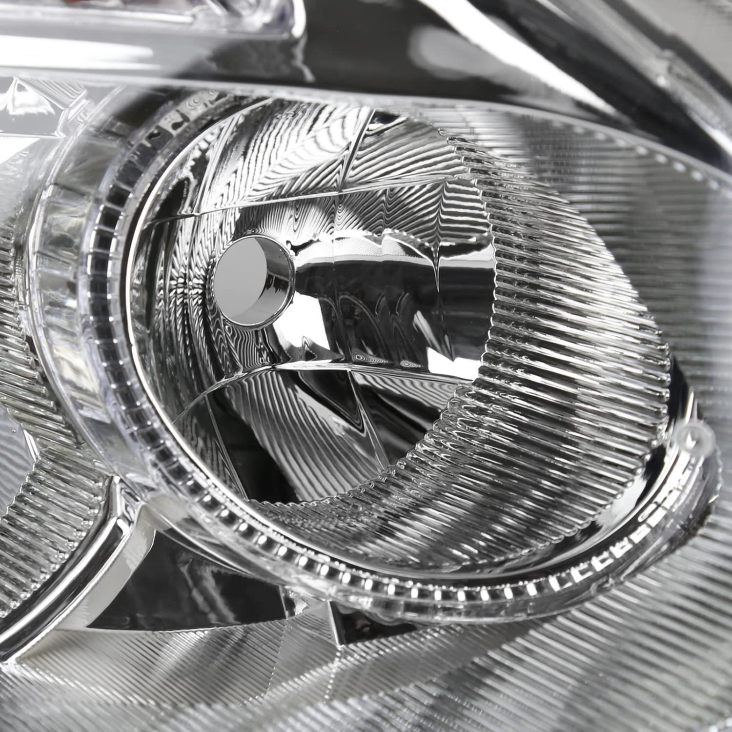 Chrome Housing Clear Lens SPEC-D TUNING Passenger Right Side Headlight Compatible with 2008-2013 Nissan Rogue Head Light Lamp Assembly