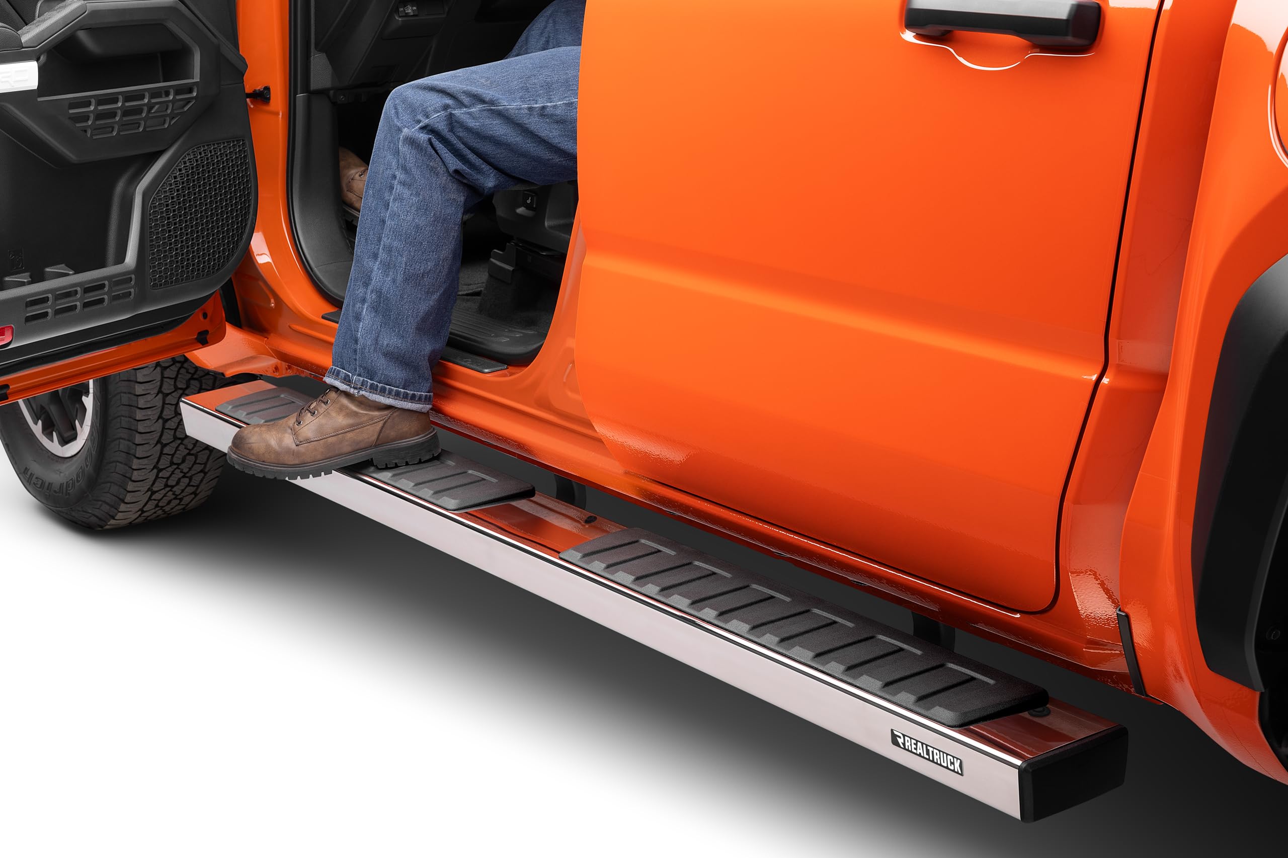 660180PS Go Rhino 6" OE Xtreme II SideSteps | 80", Stainless Steel, Polished