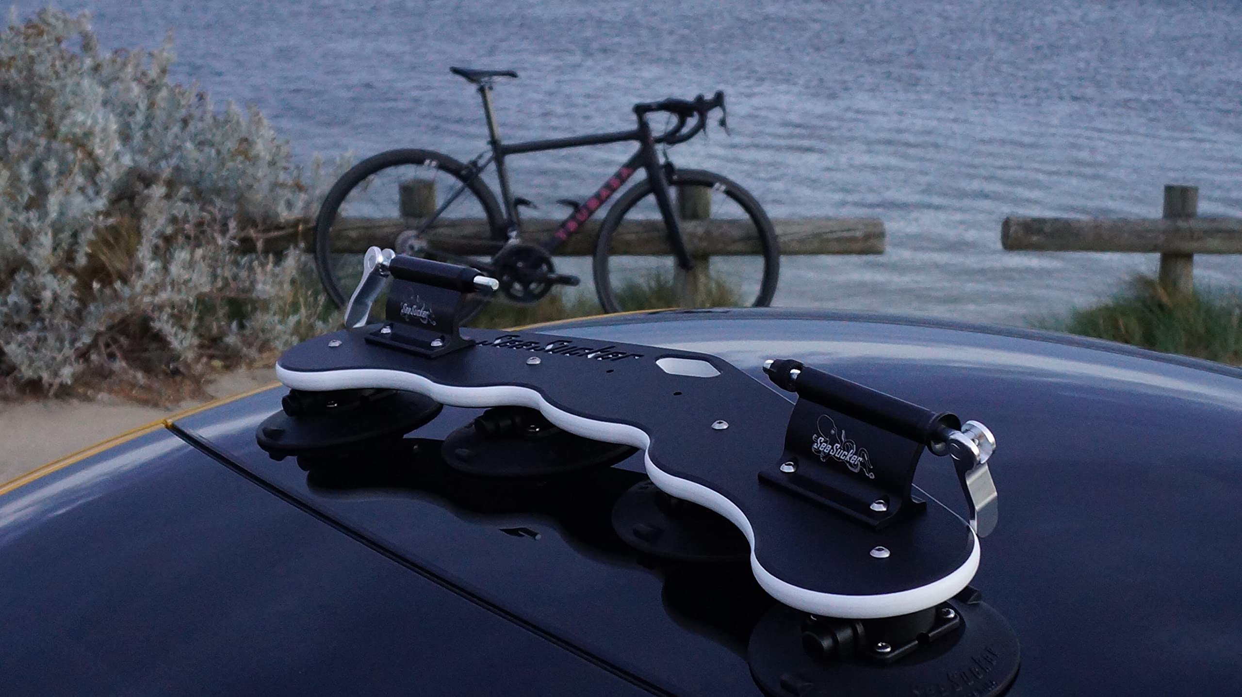 Mini Bomber MAX SeaSucker Bike Rack - Carries 2 Bikes (Includes HUSKE Plugs Compatible with The Most Popular Bike Types)