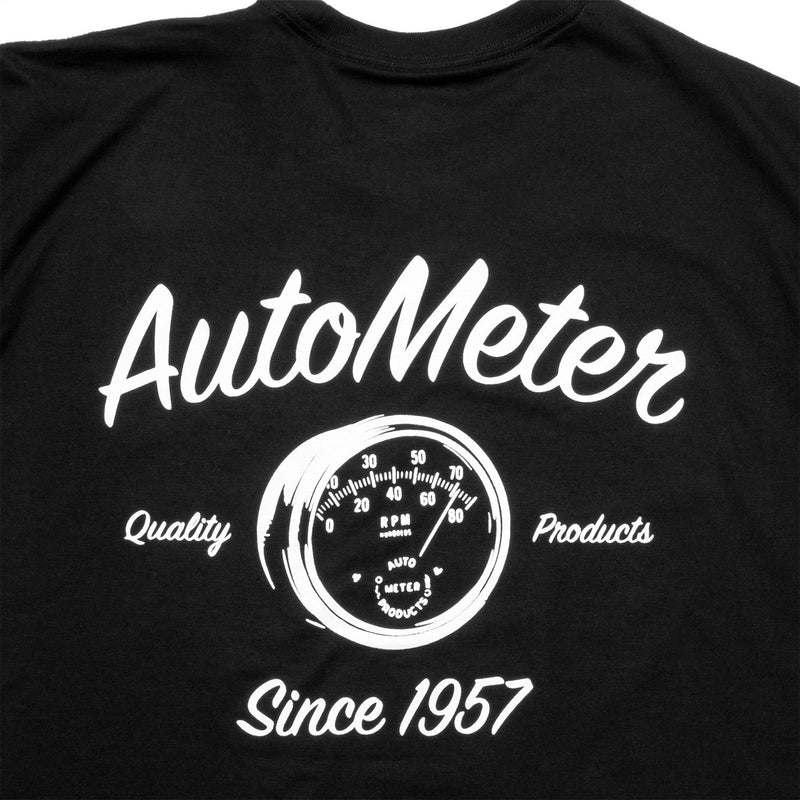 T-Shirt AutoMeter 0423M, Black, Vintage, Adult Medium