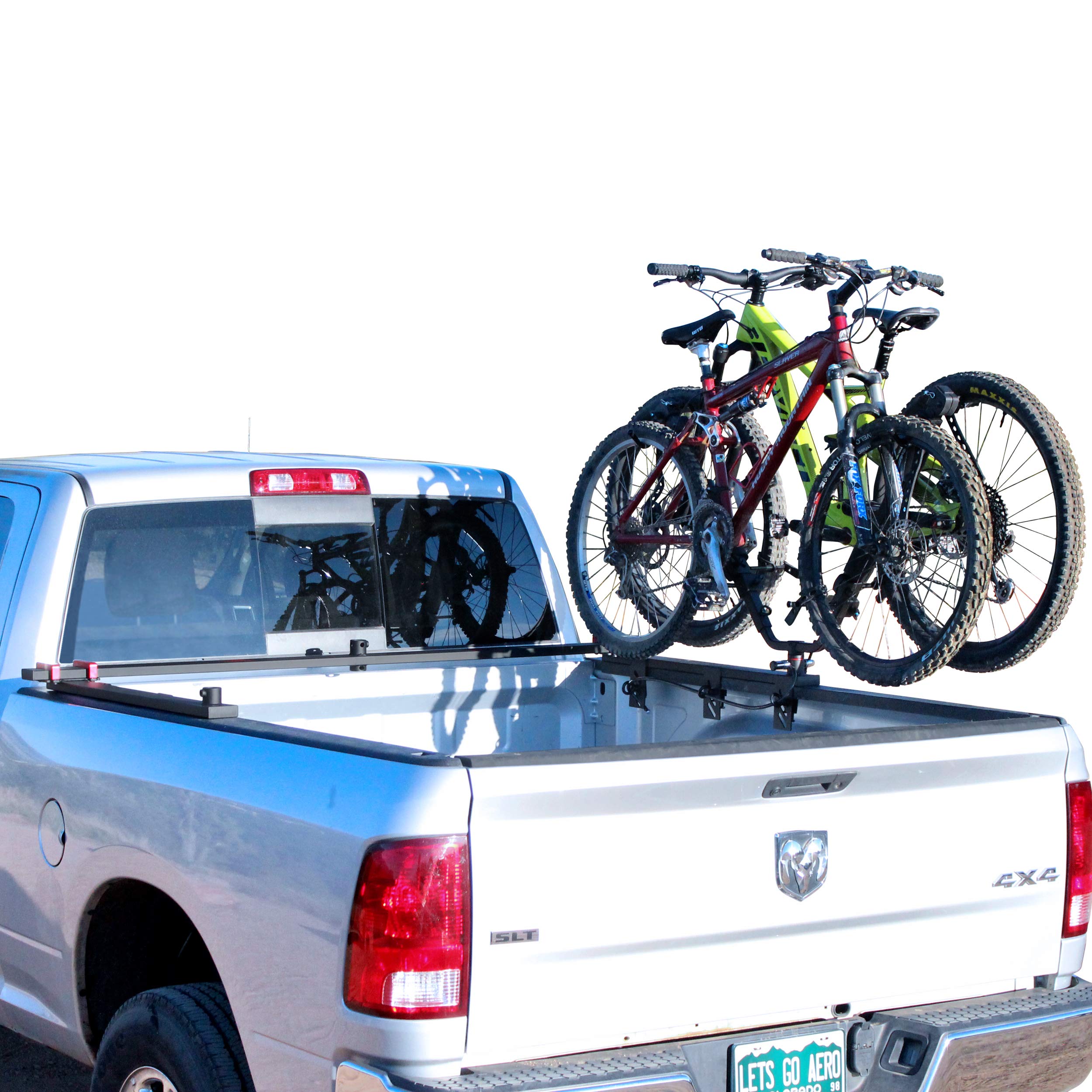 Let's Go Aero V-Rack Three-Quarter Nelson, 2-Bike Carrier Truck Bed Mount (Expandable to 6 Bike)