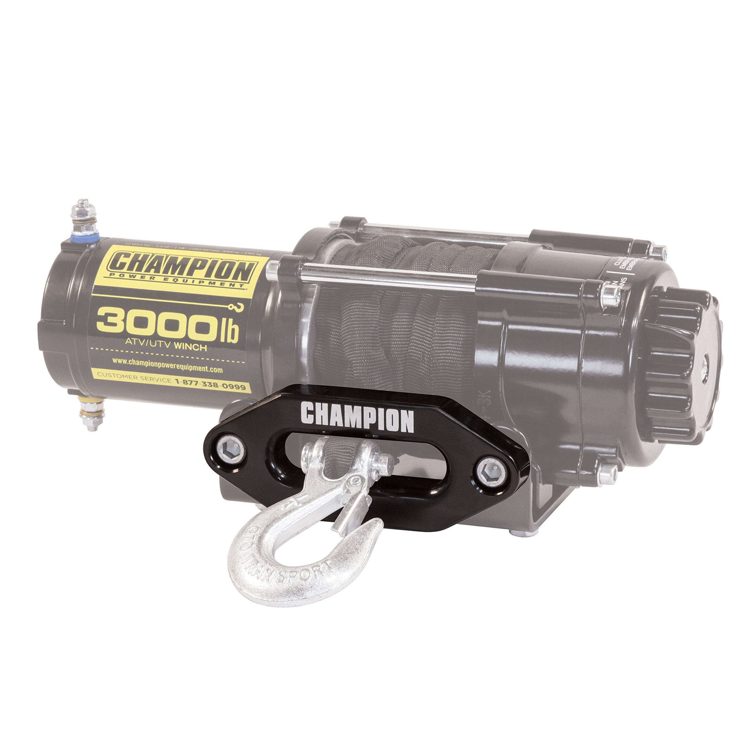 100374 Champion Power Equipment Aluminum Hawse Fairlead for 5500 lb. or Less ATV/UTV Winches for Synthetic Rope