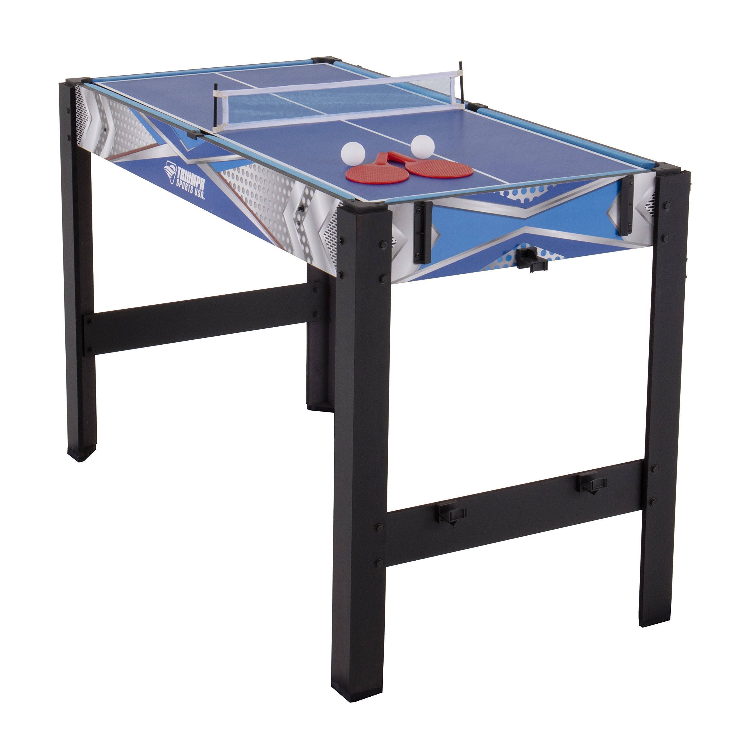 Triumph 13-in-1 Combo Game Table Triumph Includes Basketball, Table Tennis, Billiards, Push Hockey, Launch Football, Baseball, Tic-Tac-Toe, and Skee Bean Bag Toss
