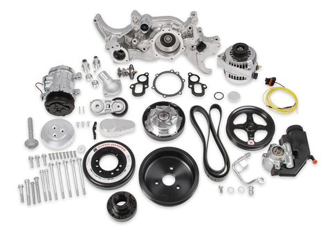 Premium Polished Holley 20-200P Mid-Mount Complete Accessory System for LT Engines