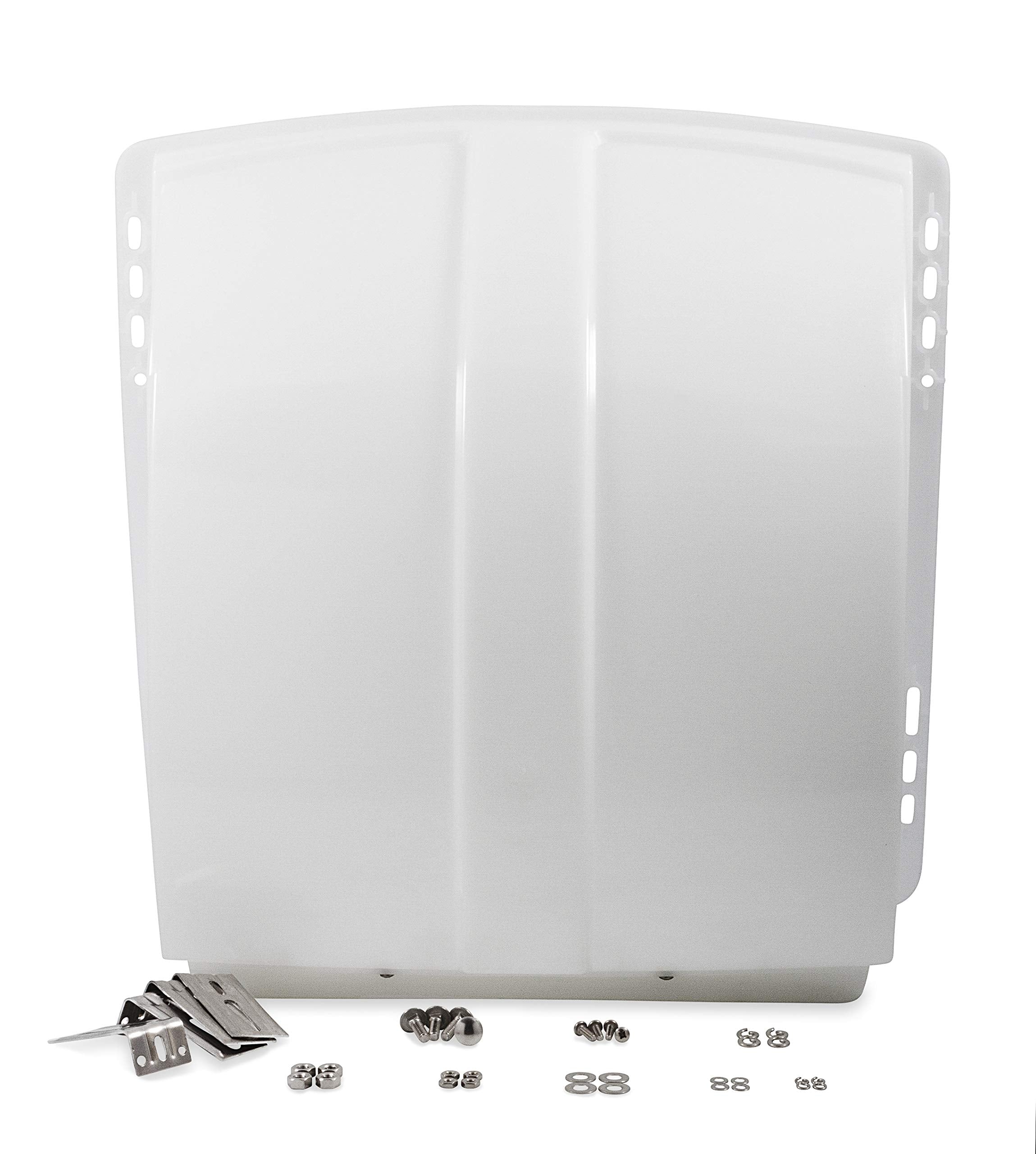 Camco Roof Vent Cover RV | High Flow Air Ventilation Allows Into Your RV, Rain or Shine | Easy Installation | Installation Hardware Included, White (40433)