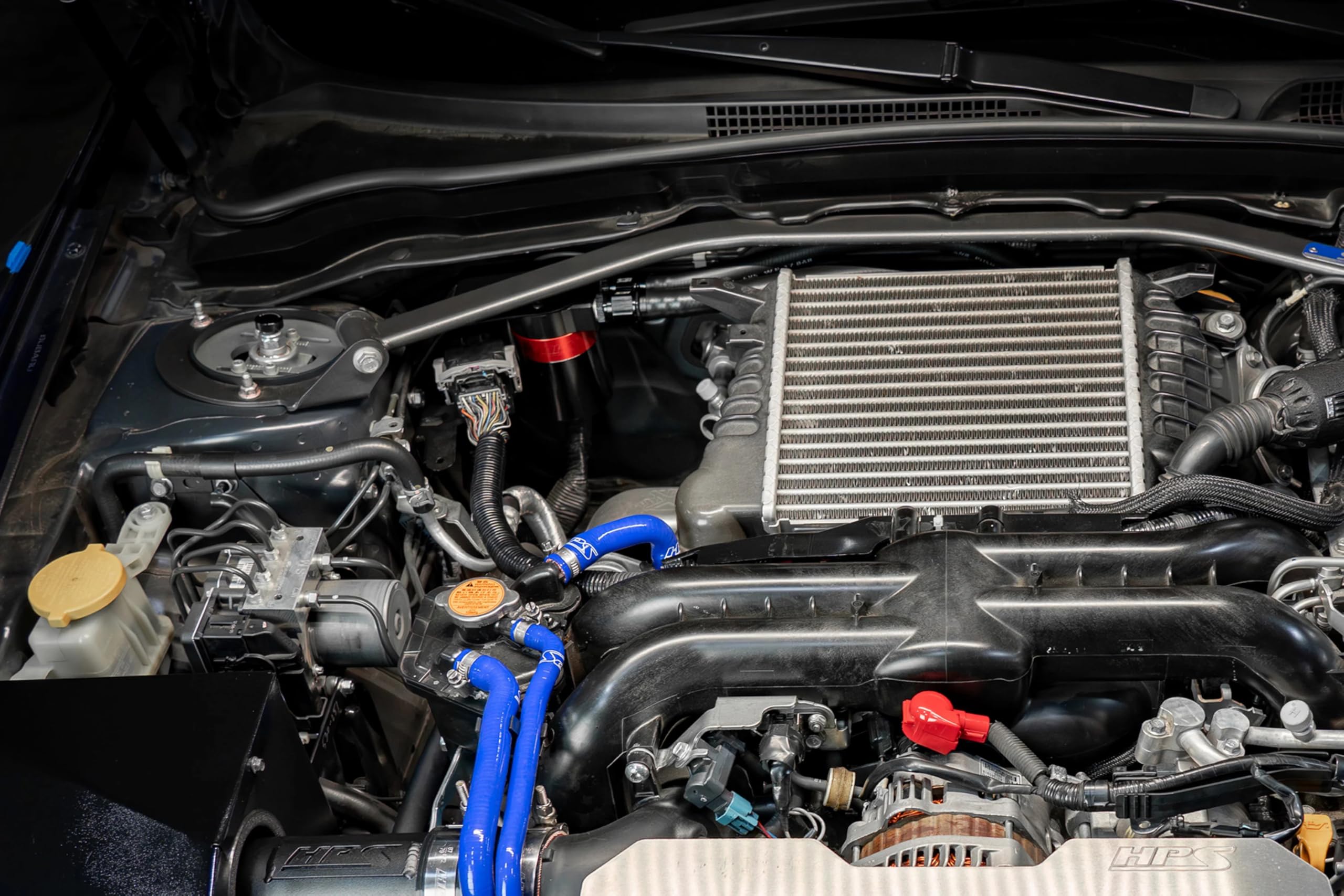 Aluminum HPS Oil Catch Can Kit Compatible for 2008-2014 Subaru WRX 2.5GT 2.5L Turbo, 860-004