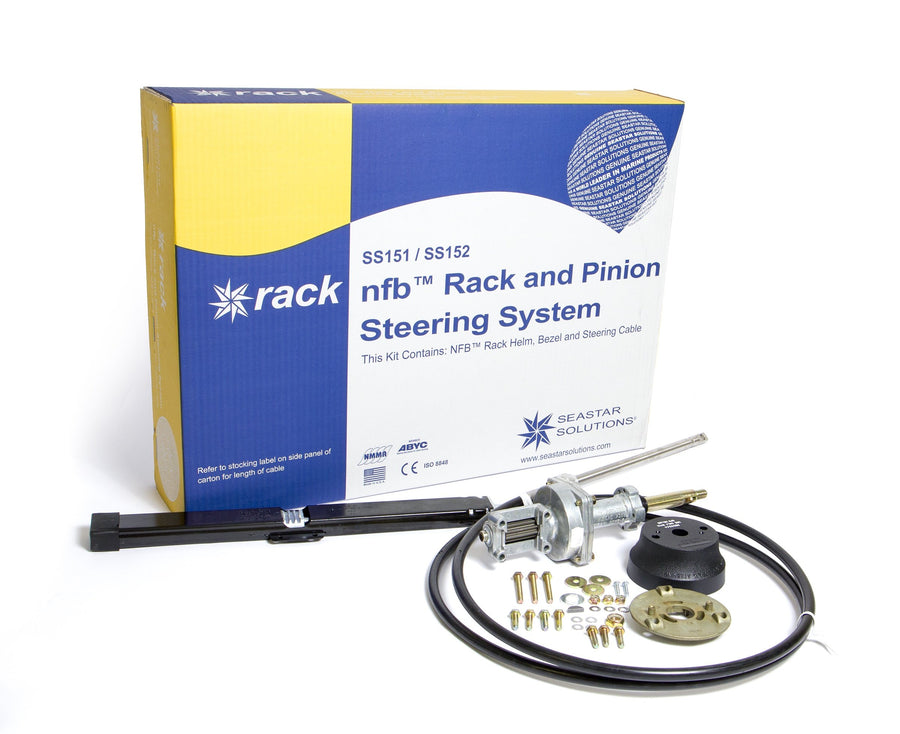 Dometic Pro Rack SeaStar NFB (No Feedback) Steering Kit with Dual Cables, SS15214, 14ft.