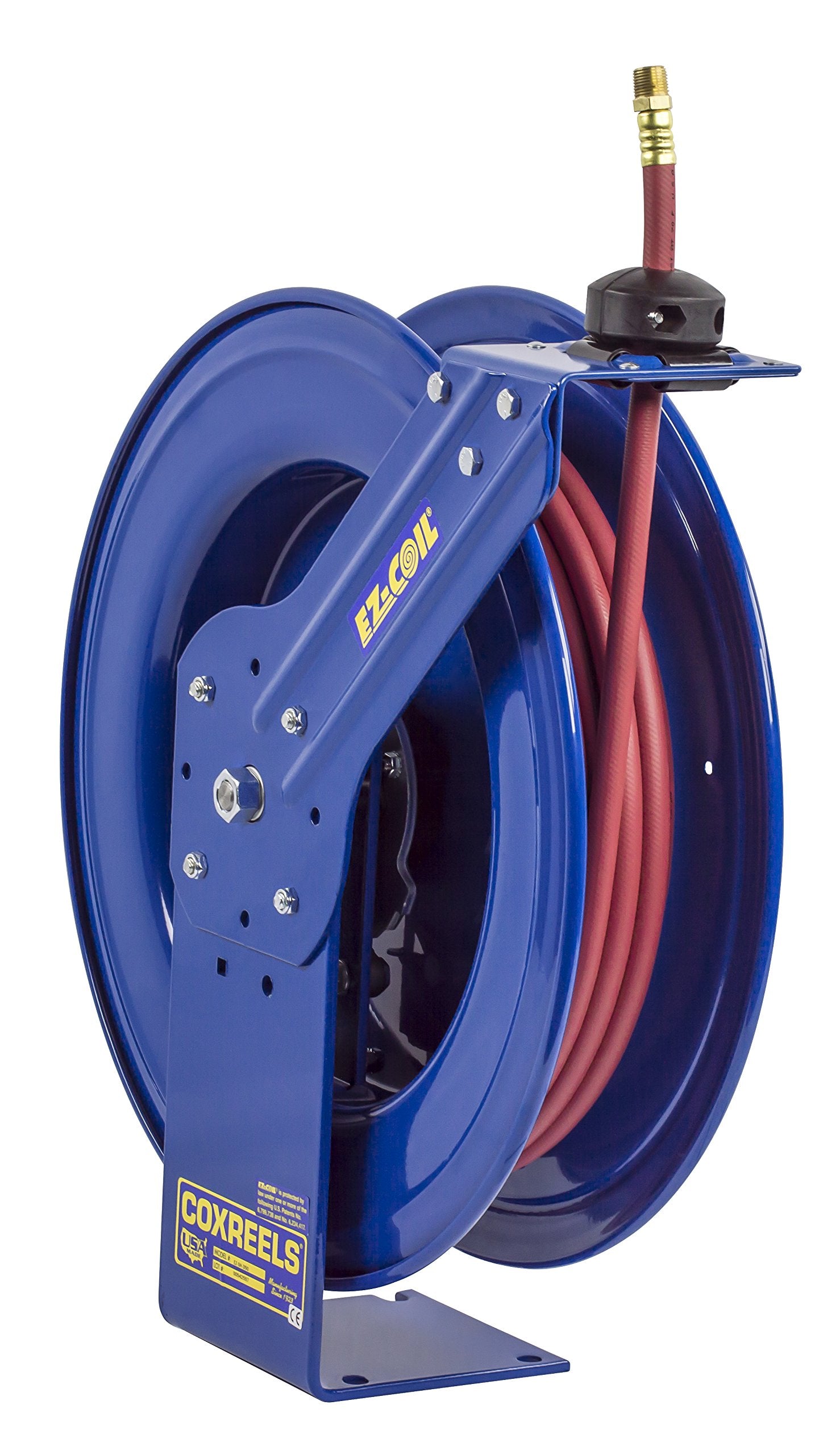 Coxreels Safety Series EZ-SH-350 Spring Rewind Hose Reel for air/Water: 3/8" I.D., 50' Hose, 300 PSI
