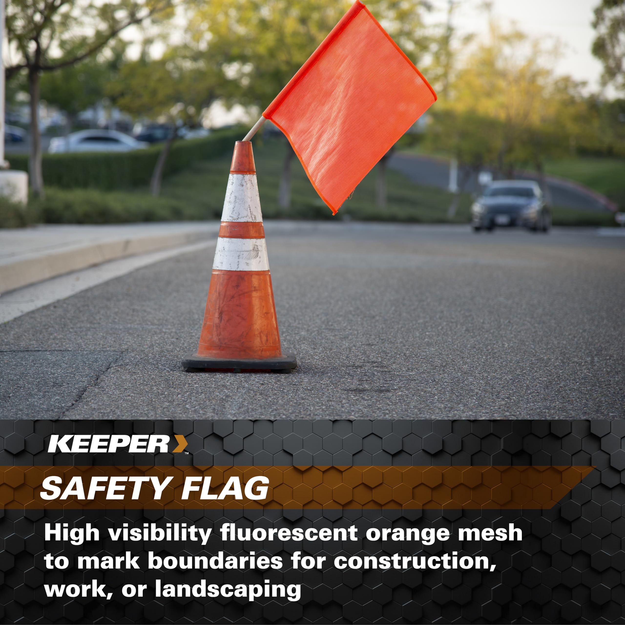 18" x 18" Safety Flag Keeper with Wooden Dowel