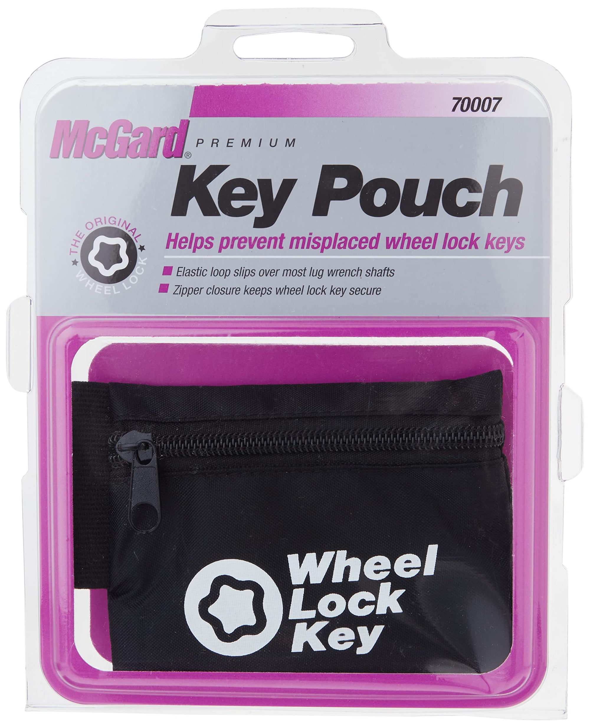 Wheel Key Lock Storage Pouch McGard 70007, Black