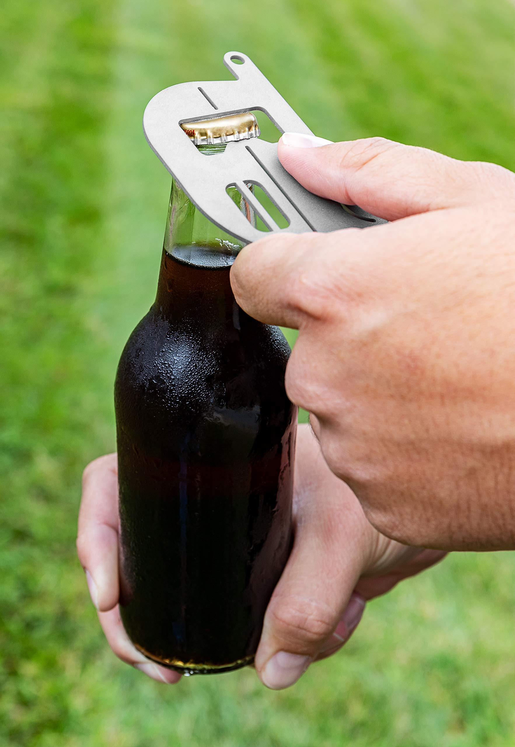 Stainless Steel Bottle Opener Camco Life is Better at The Campsite - Easily Removes Bottle Caps & Doubles as Decorative Magnet - Features a Unique Camper Design - 2.5 x 3.75 in (53305)