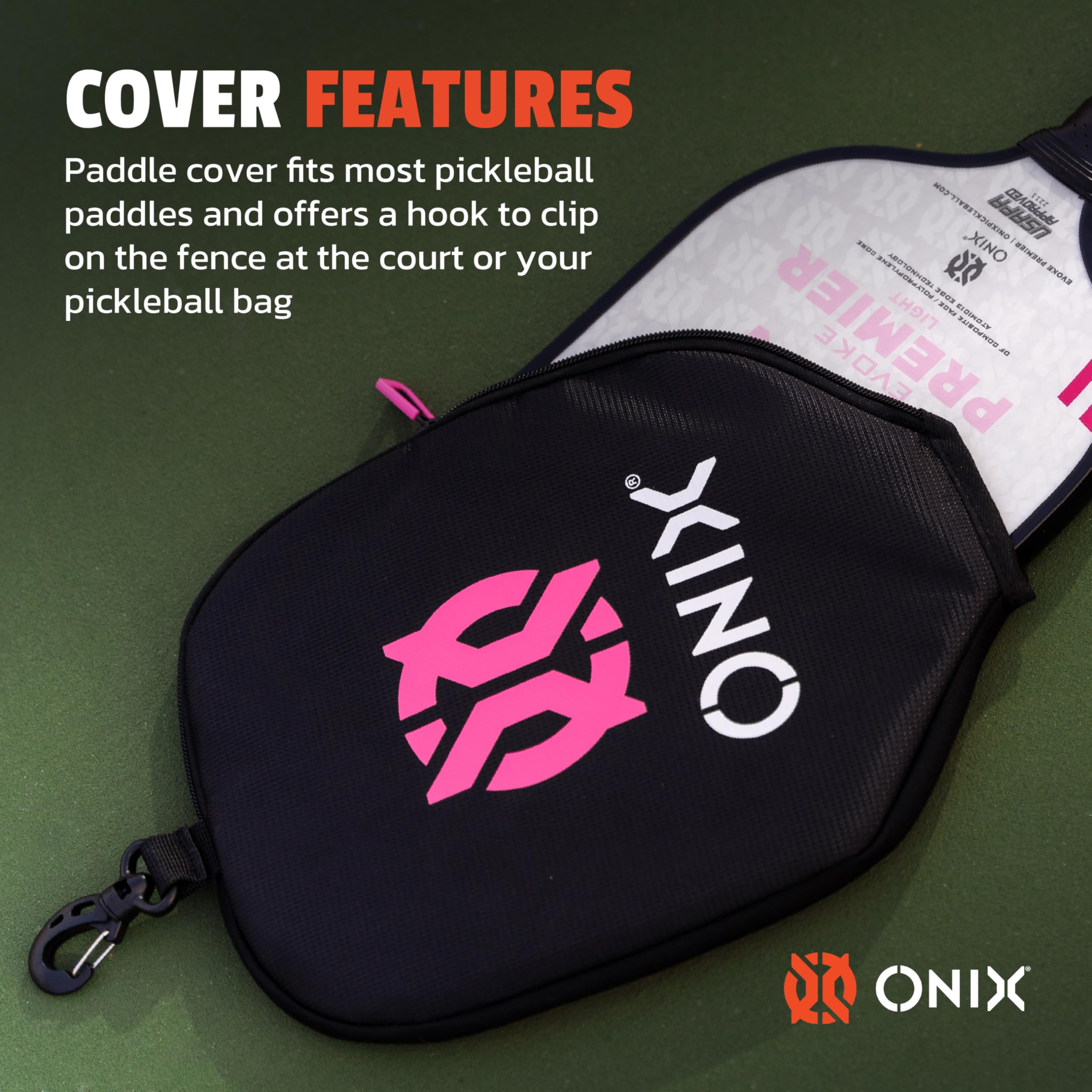 ONIX Pro Team Pickleball Paddle Cover Construction to Secure Easy Transport Paddle