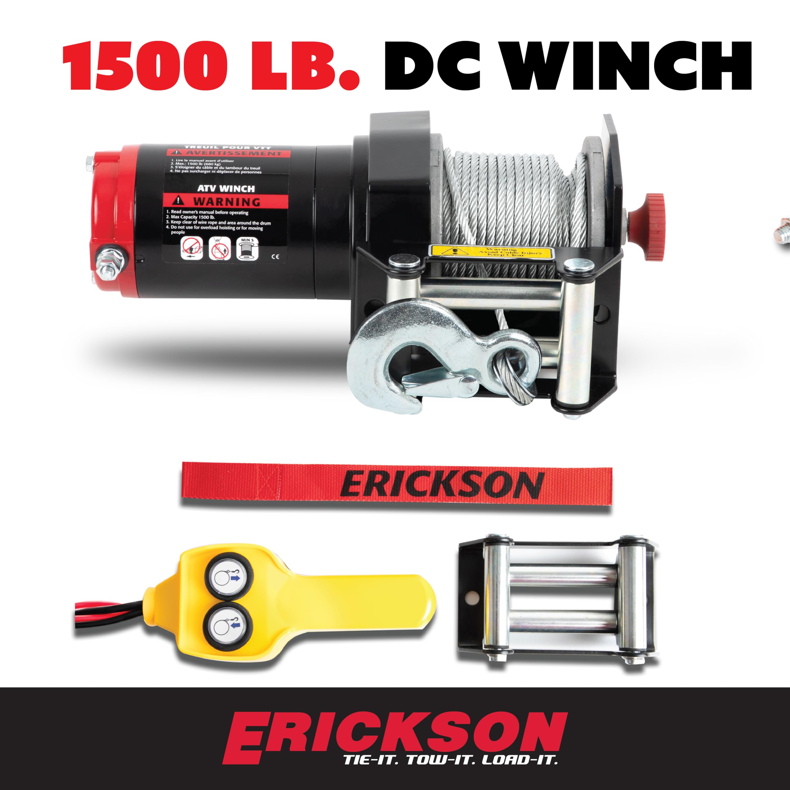12-Volt Erickson DC 50 ft. 1500 lb. Electric Winch 06420
