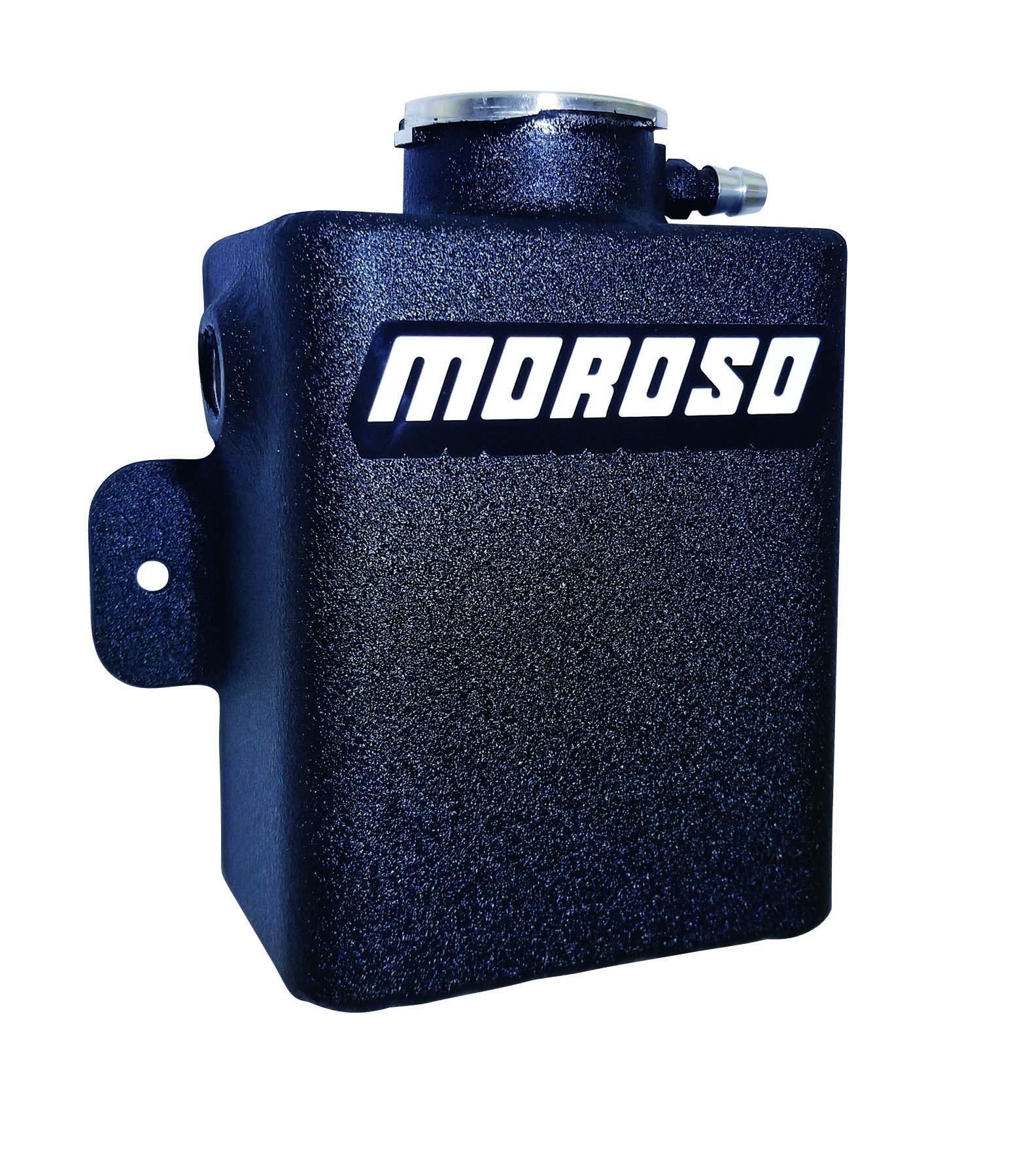 Moroso Universal Coolant Expansion Tank 63952, 1.25 quart, Black Powder Coat Finish