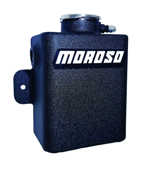 Moroso Universal Coolant Expansion Tank 63952, 1.25 quart, Black Powder Coat Finish