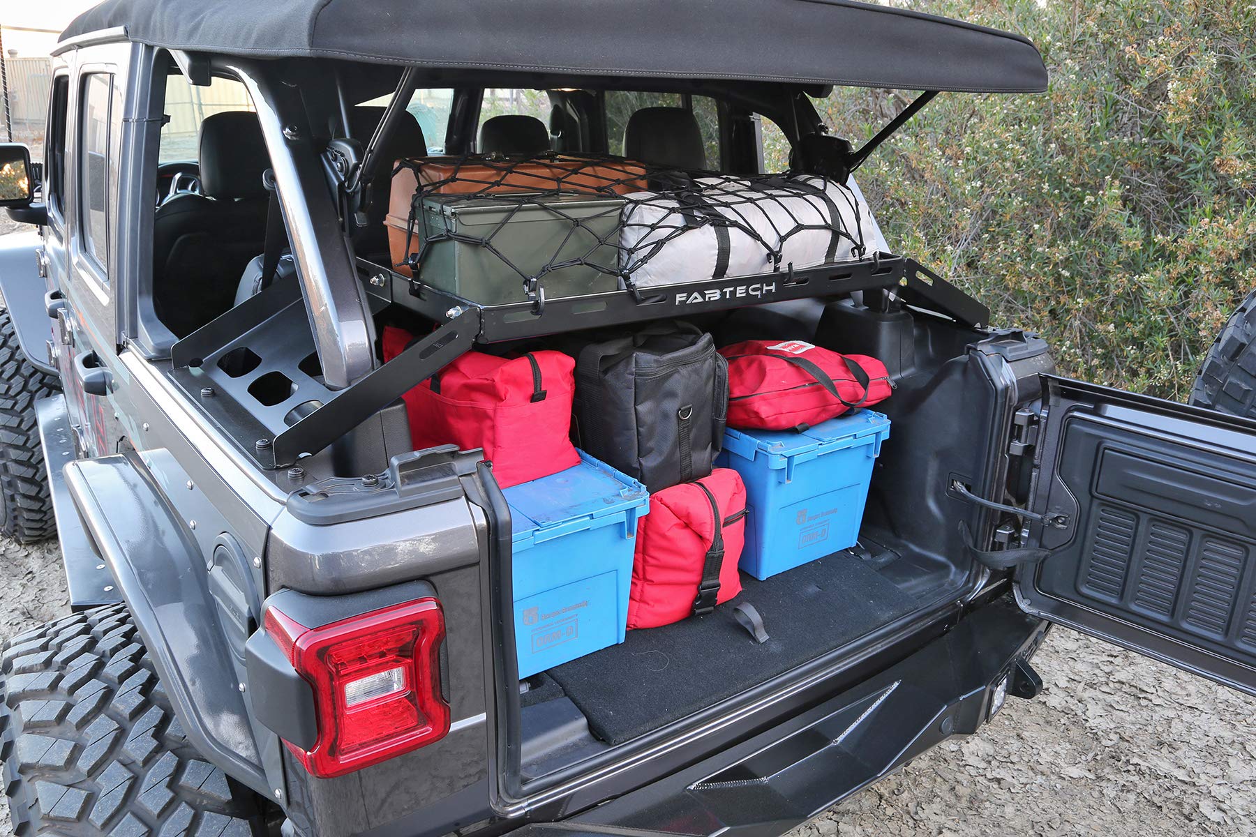 Jeep Jl Fabtech-FTS24211 Cargo Rack, Black
