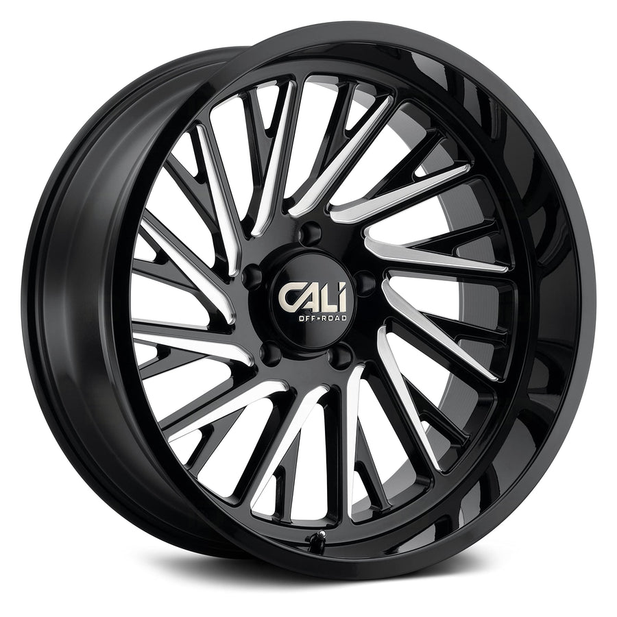 9114-24470BM CALI OFF-ROAD Purge 9114 Gloss Black/Milled 24X14 8-170 -76mm 125.2mm