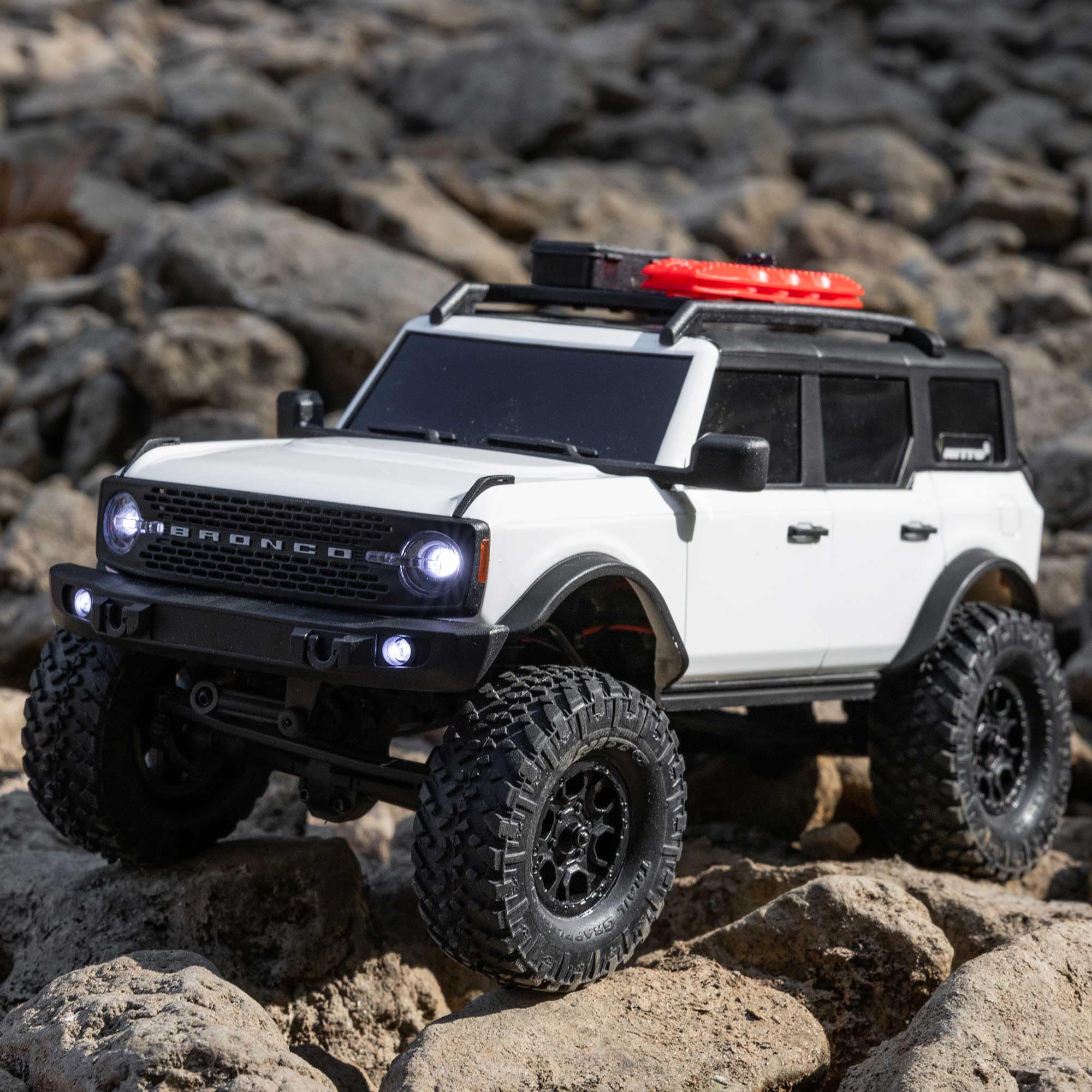 Axial 1/24 RC Truck SCX24 Ford Bronco 4X4 RTR Brushed Rock Crawler (Battery & Charger Included), White, AXI00006V2T4