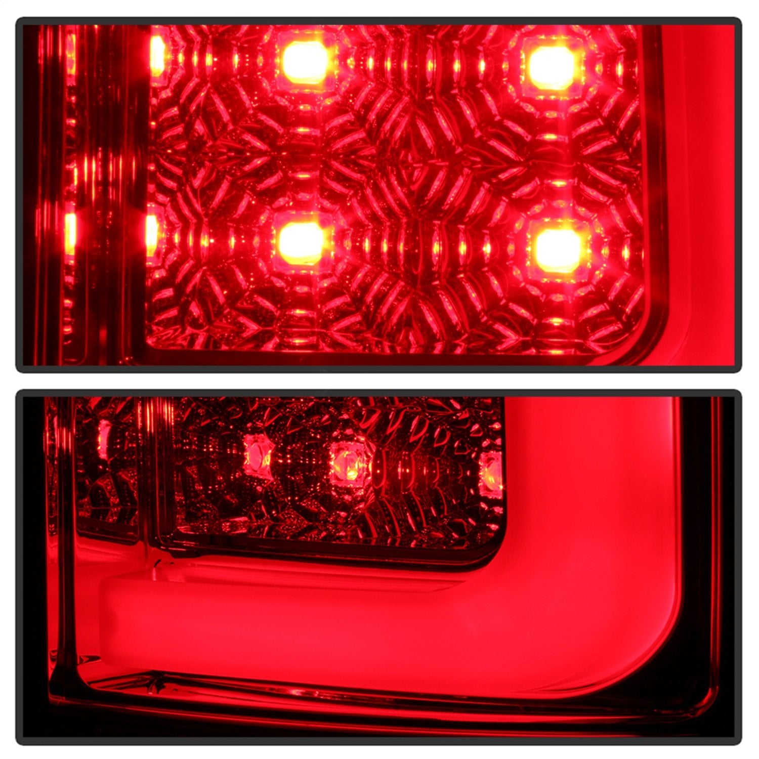 GMC Sierra 1500 Spyder 5084767 07-13 2500HD/3500HD 07-14 (does not fit 3500HD Dually Models) Version 2 Light Bar LED Tail Lights - Red Clear