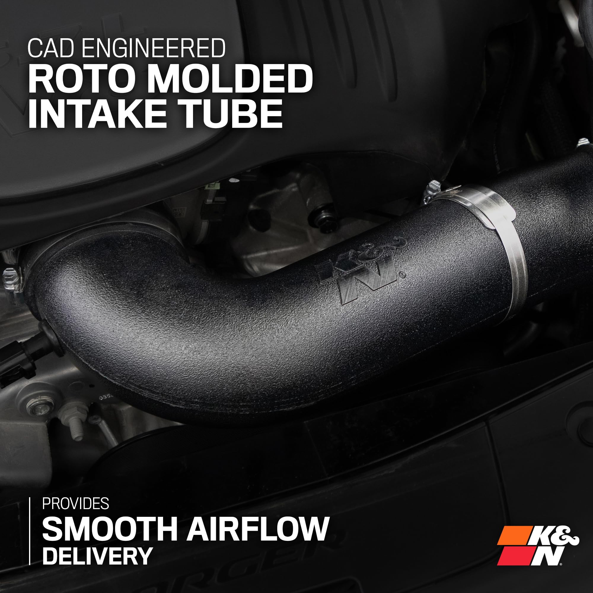 Cold Air Intake System K&N: Dry-Flow Air Filter, Increase Performance & Acceleration: Compatible with 2005-2023 CHRYSLER/DODGE, 300C, Challenger, Charger, Magnum, 30-1542