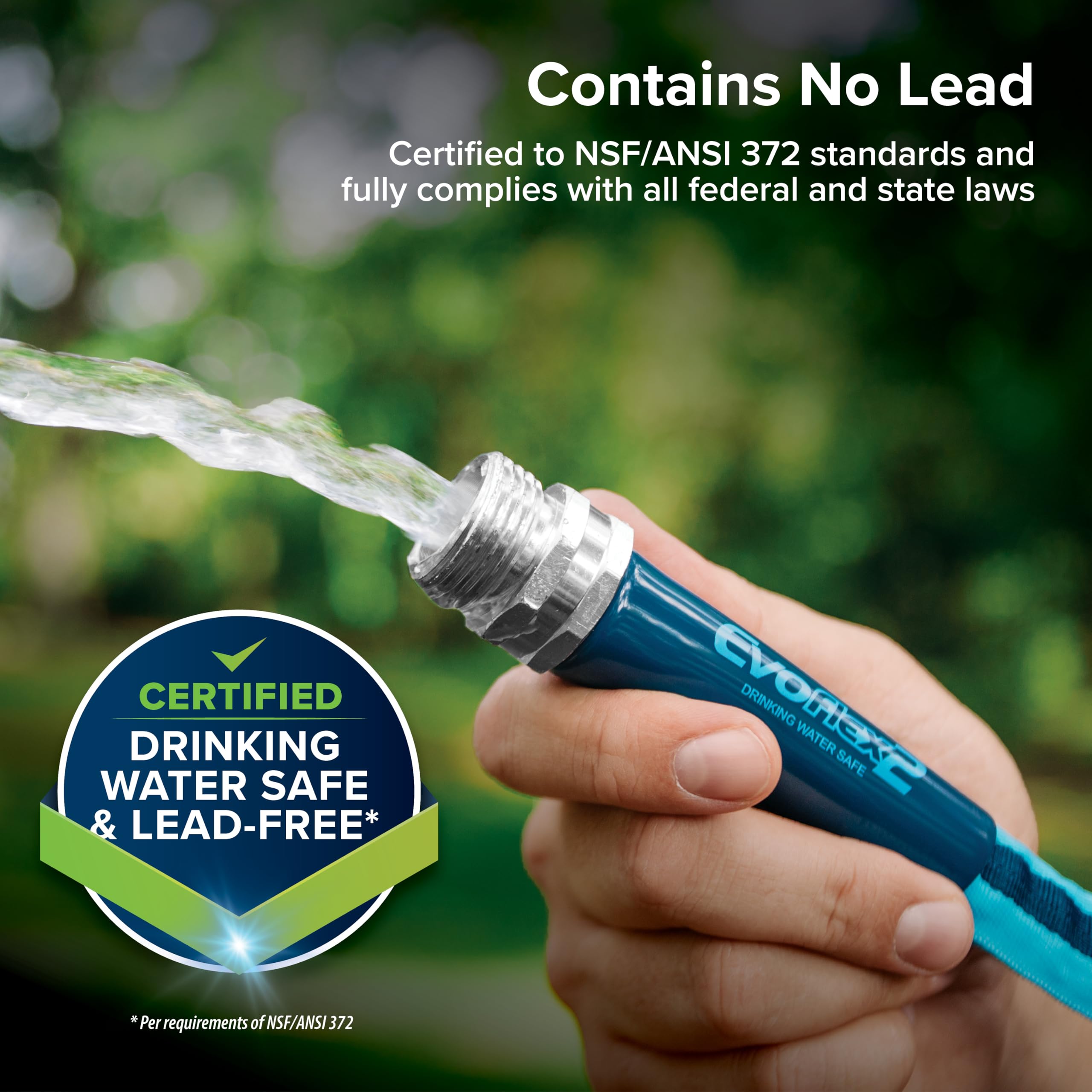 EvoFlex2 Camco 25-ft Drinking Water Hose - RV Drinking Water Hose Reinforced with Fabric & Ultra Lightweight - Contains No Lead, No BPA & No Phthalate - Abrasion Resistant (22577)
