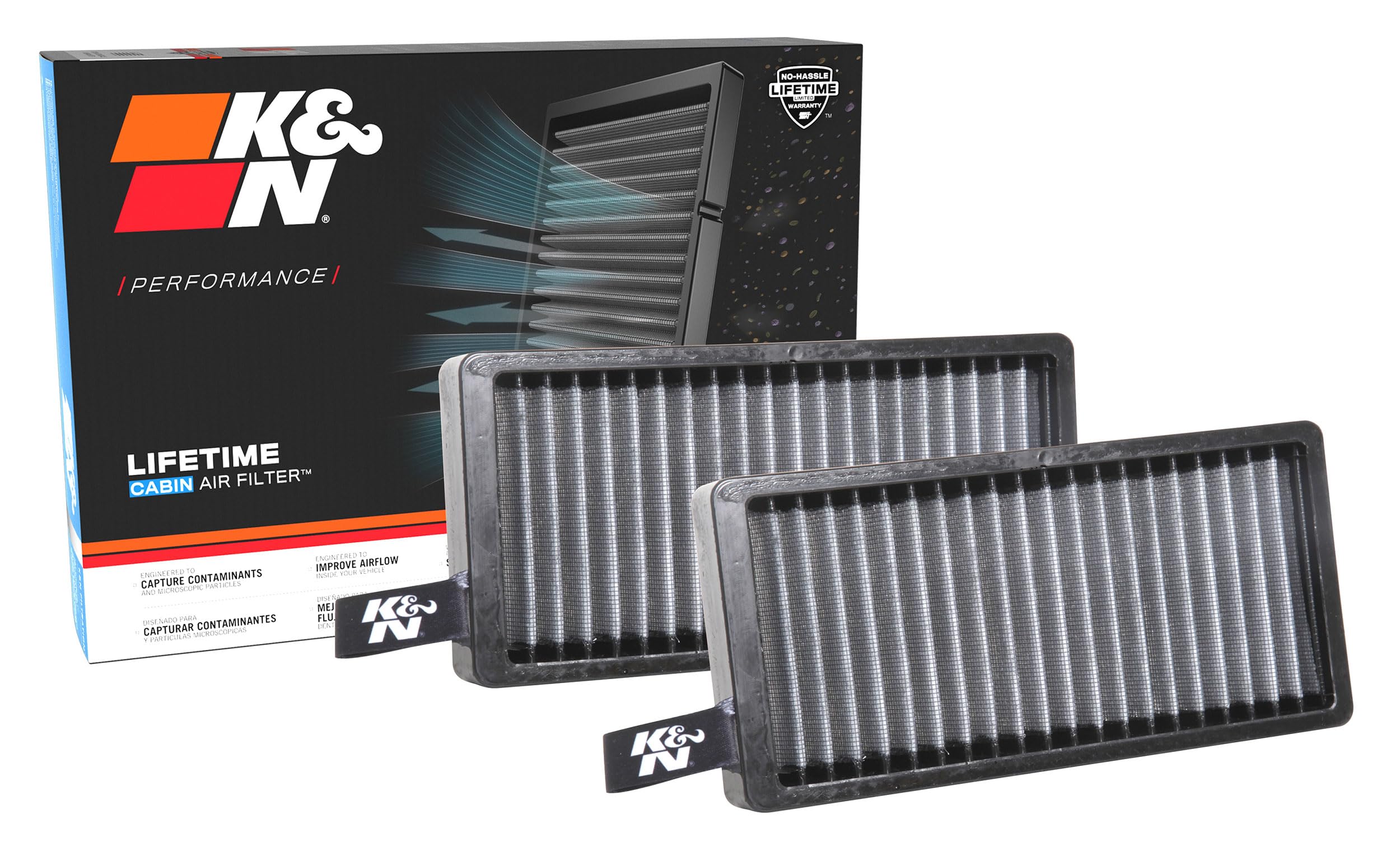 Cabin Air Filter K&N LIFETIME: Premium, Washable, Clean Air for your Cabin: Compatible with Select 2014-2020 BMW/MINI COOPER (i3, i3s, X1, X2, Clubman, Countryman), VF2060