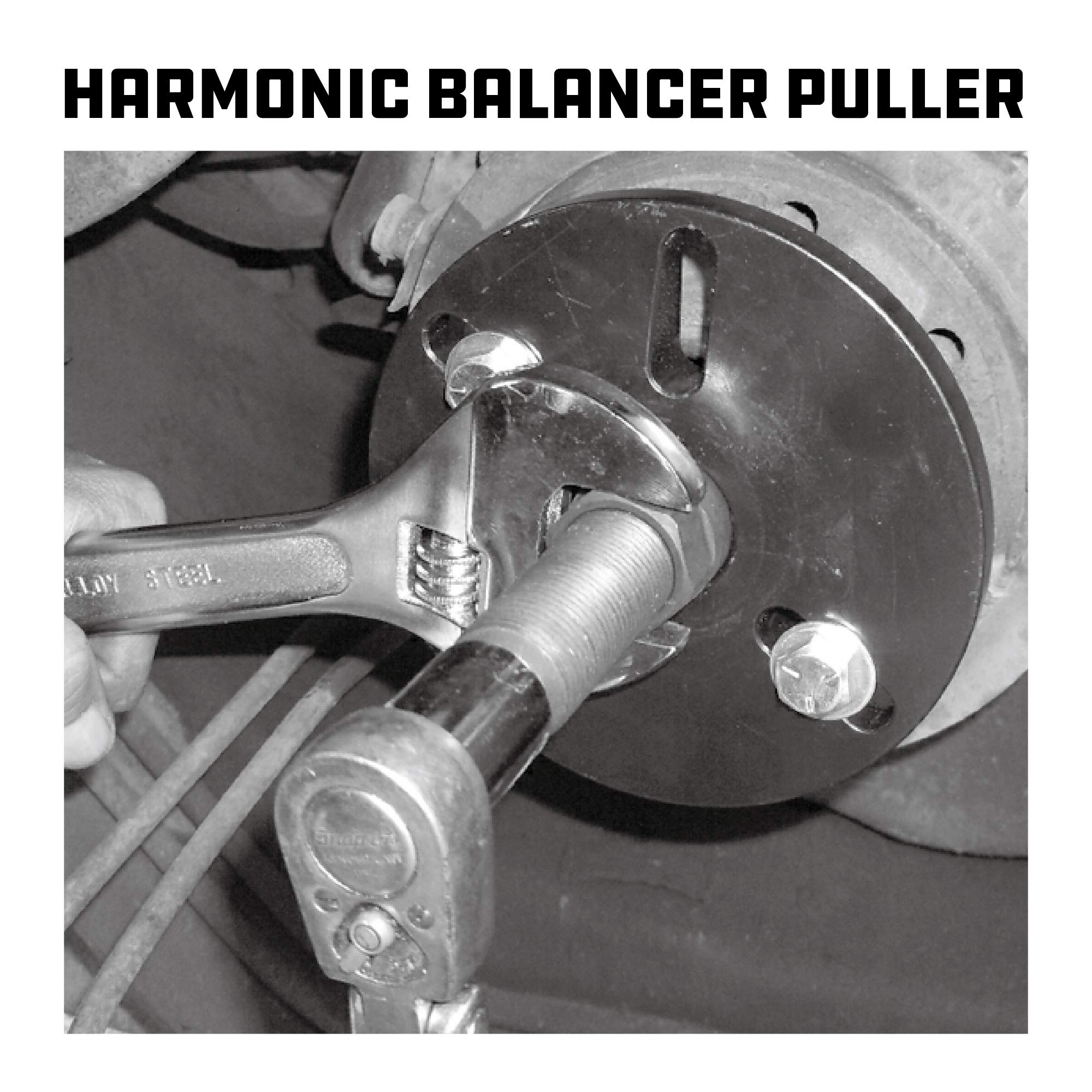 Powerbuilt Puller Set Harmonic Balancer, Remove and Install, Balancers on Car Vehicles and Light Trucks, Thread Adapters - 648994