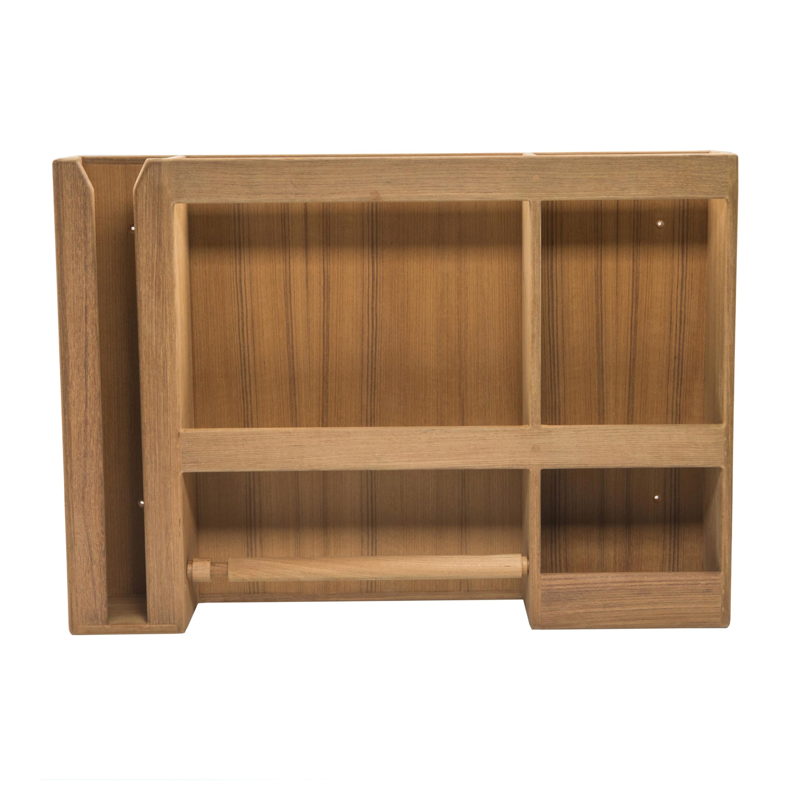 Teak Whitecap Dish/Cup/Paper Towel Rack