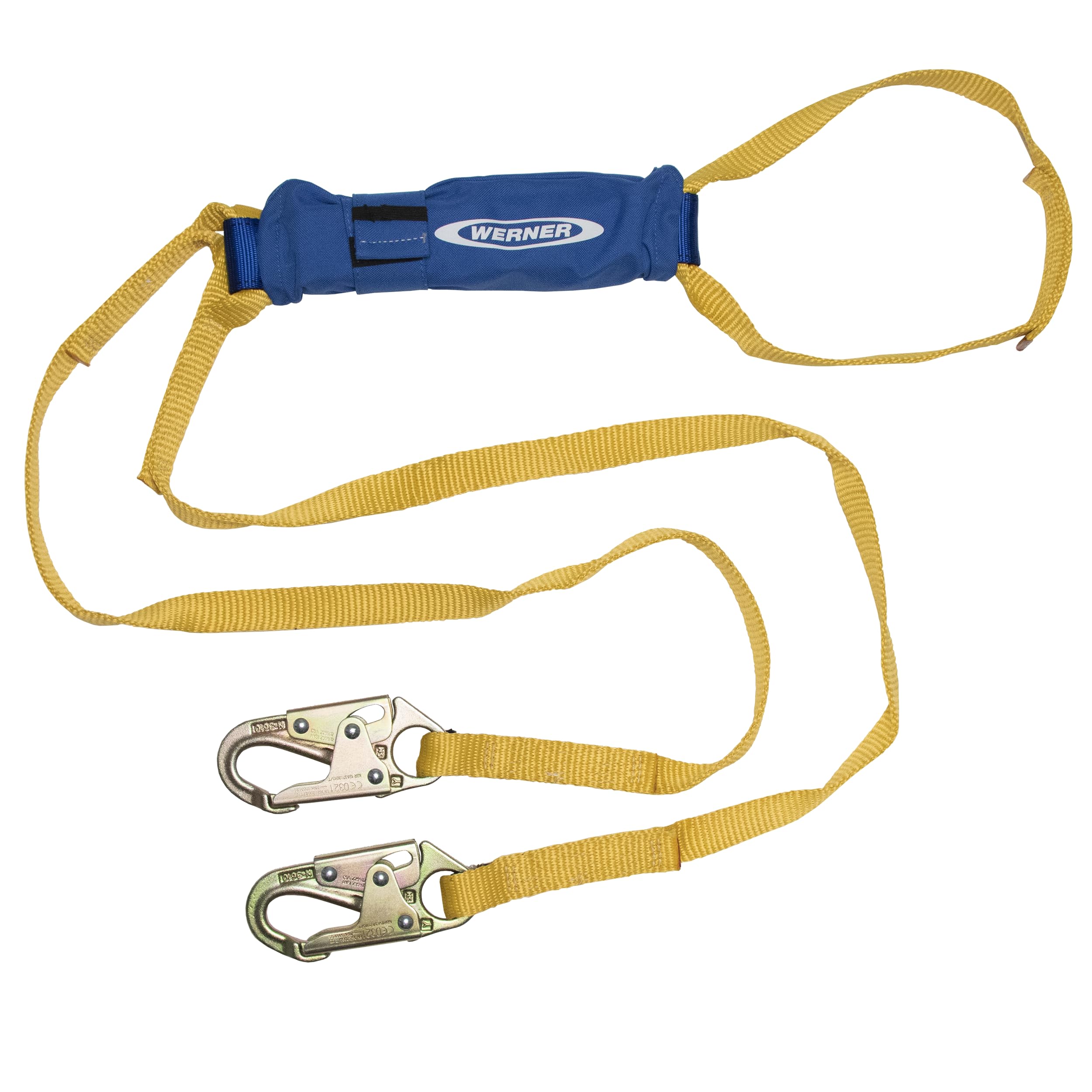 6 Ft. Werner Decoil Twinleg Lanyard (Dcell Shock Pack 1 In Web Loop Snaphook)