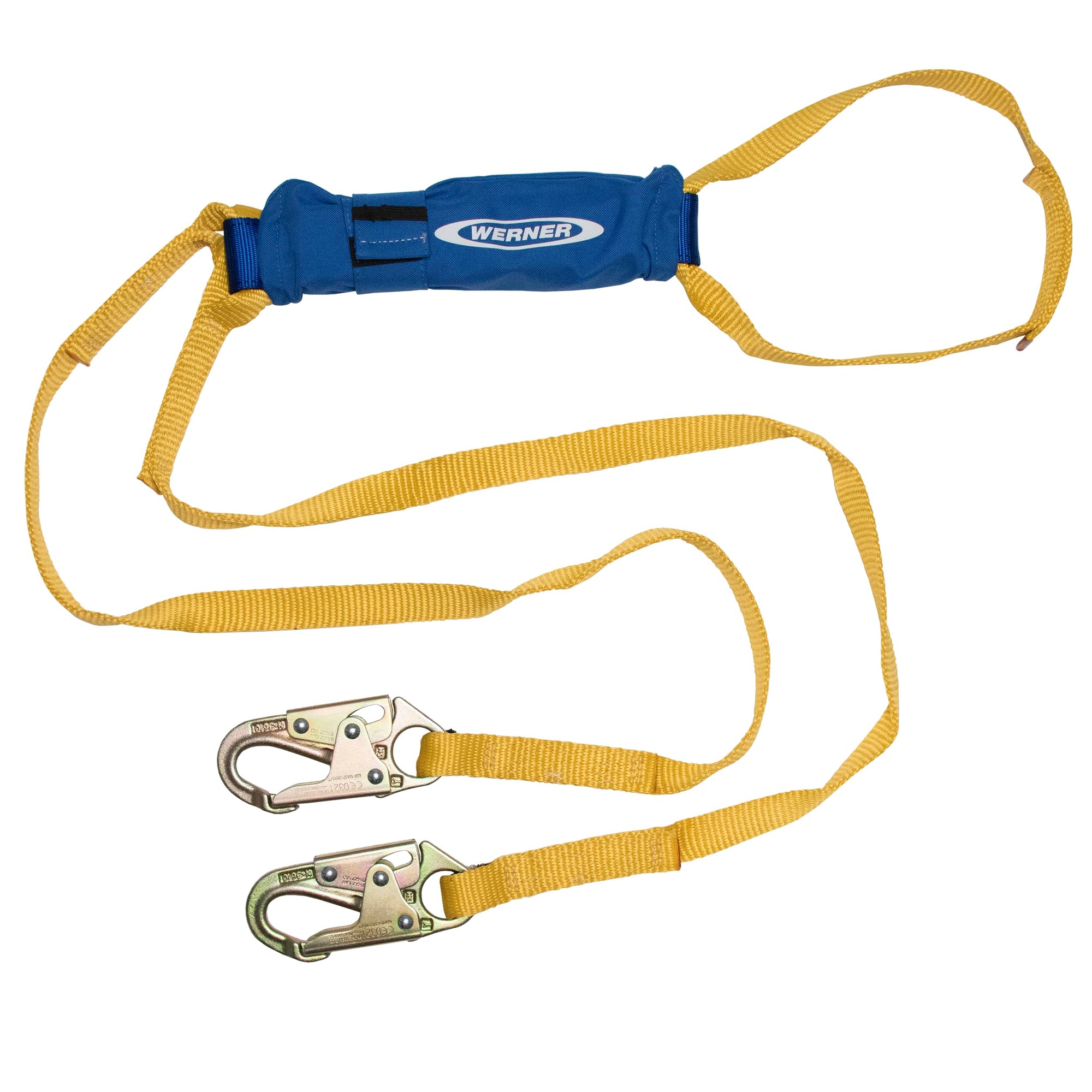 6 Ft. Werner Decoil Twinleg Lanyard (Dcell Shock Pack 1 In Web Loop Snaphook)