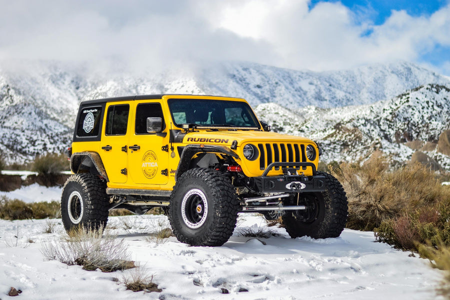 Attica4x4 Cobra Tek - Terra Series Rear Fender Flares | Compatible with Jeep Wrangler JL (2018-2023) | High-Clearance Steel Construction | Stainless Steel Finish | Off-Road Ready.
