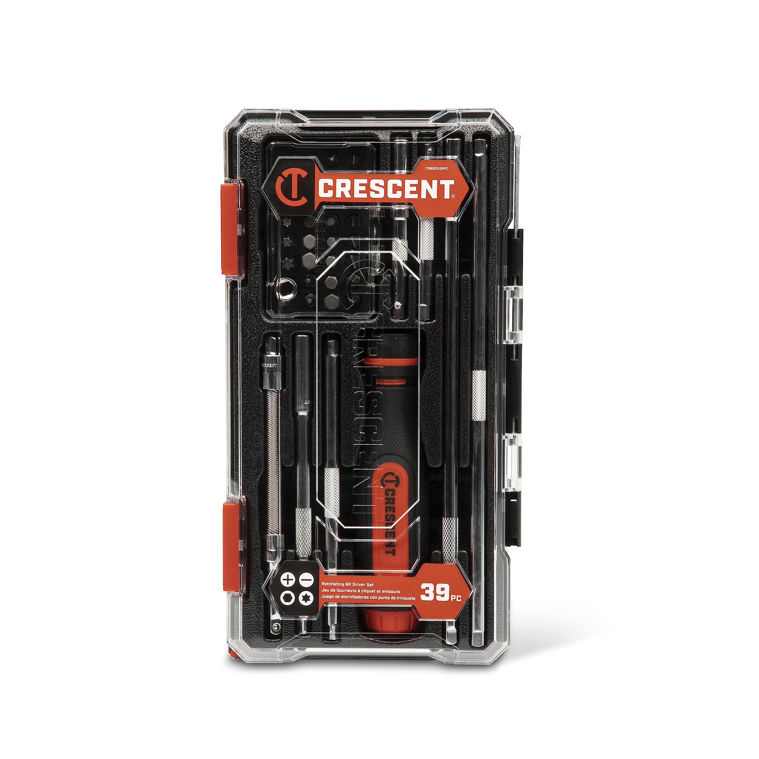 39 Piece Crescent Ratcheting Bit Driver Set - CRBSDS39PC