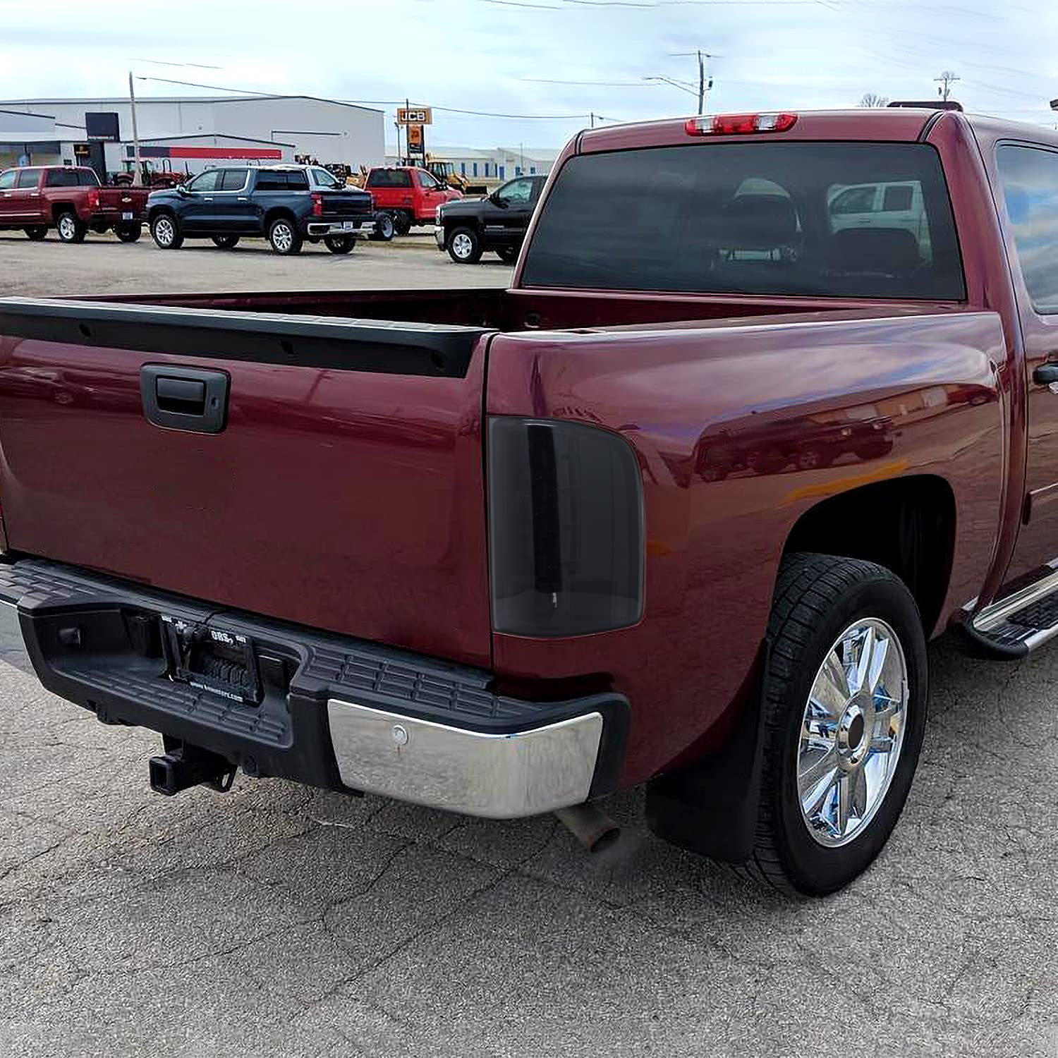 Smoke LED Tail Lights SPEC-D TUNING Compatible with 2007-2013 Chevy Silverado 1500 2500 3500, Left + Right Pair Assembly