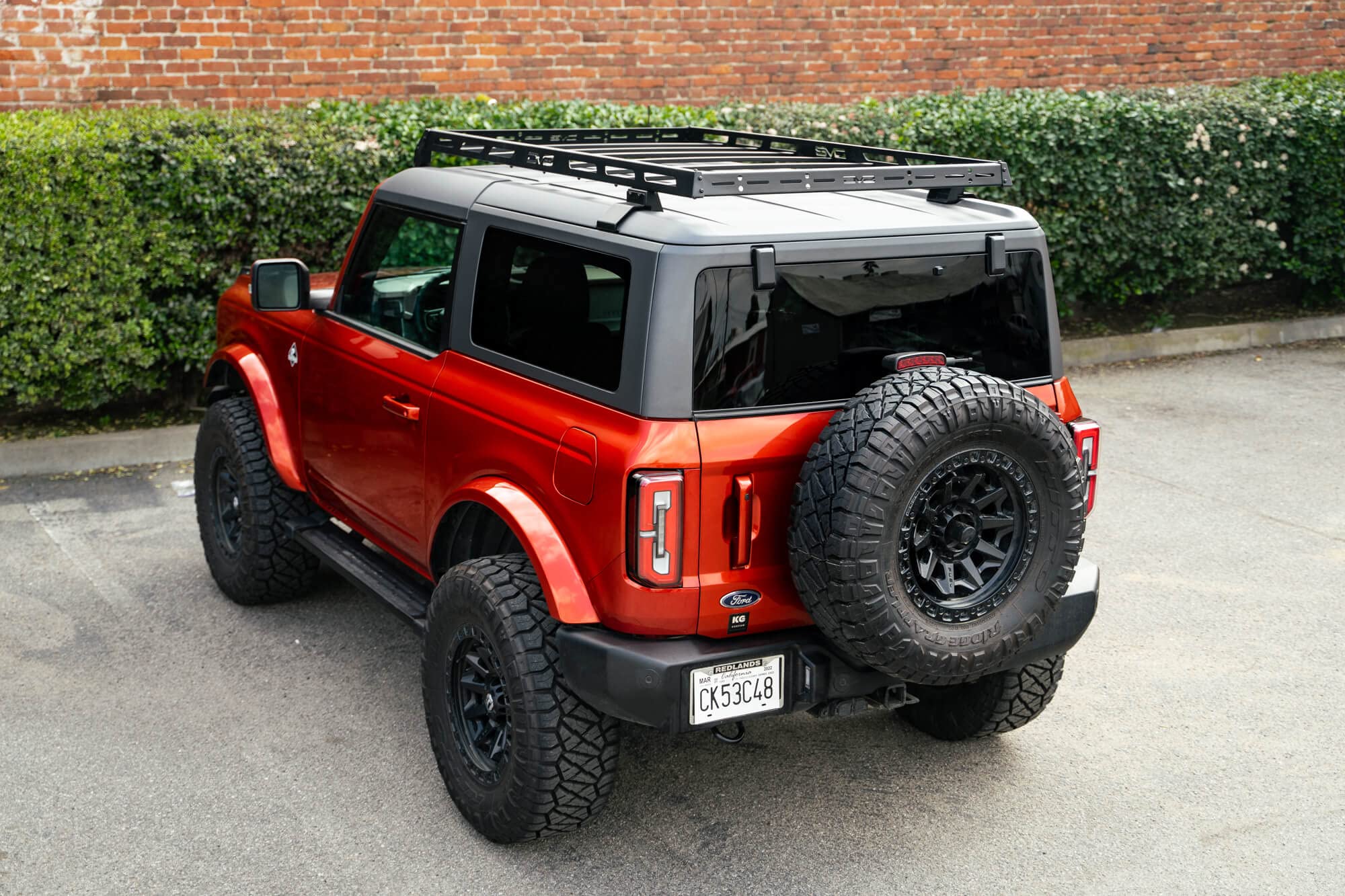 Hard Top Roof Rack DV8 Offroad for 2021-2025 Ford Bronco 2-Door | OEM Hardtop | Mounts 40” & 50” Light Bar | Bolt-On Installation | Multiple Tie Down Points | 200 lb Capacity | Multiple Accessories