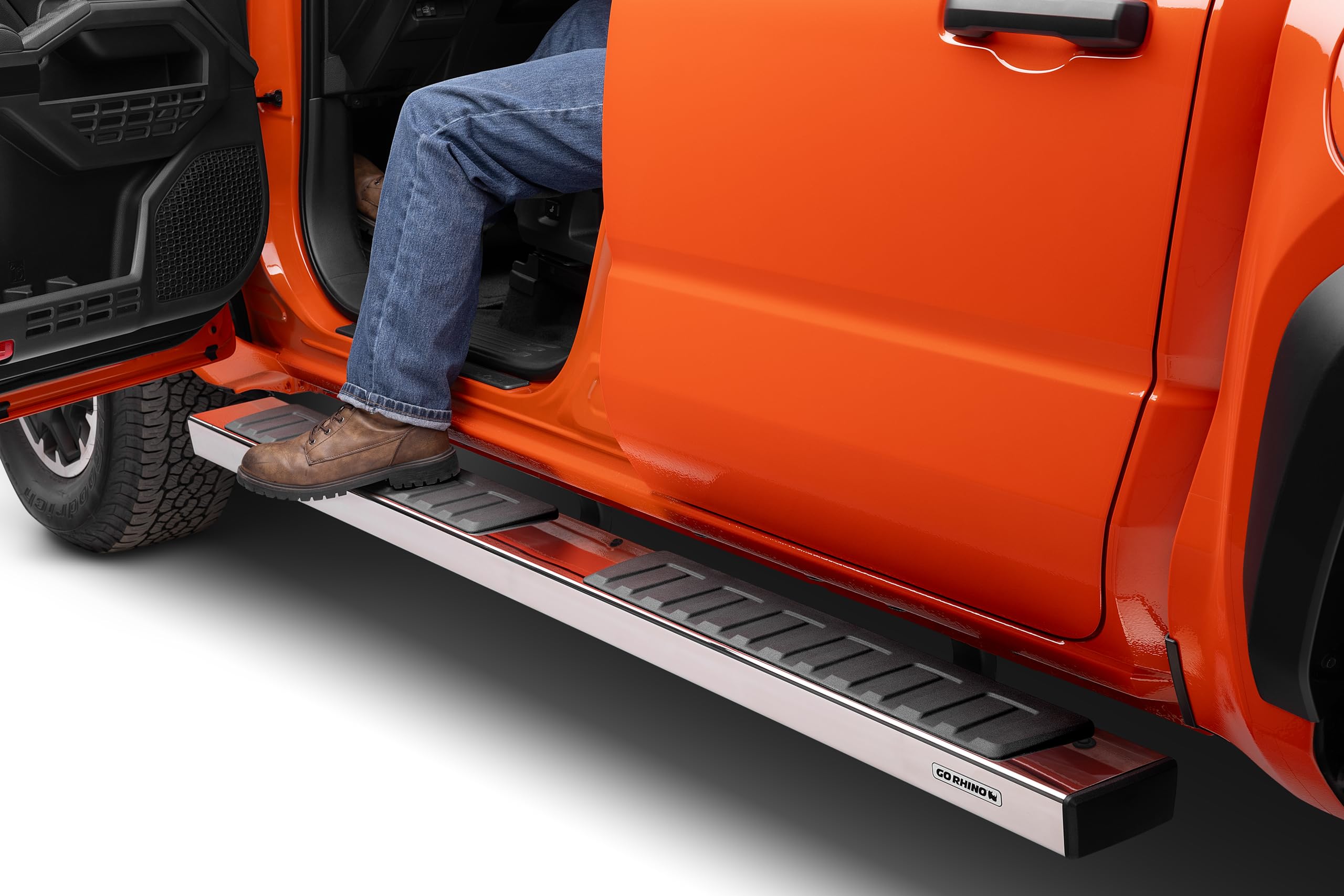 Go Rhino 6" OE Xtreme II Sidesteps & Brackets | Polished Stainless Steel, Cab Length | 6862443280PS | Fits 2024 Toyota Tacoma Double Cab