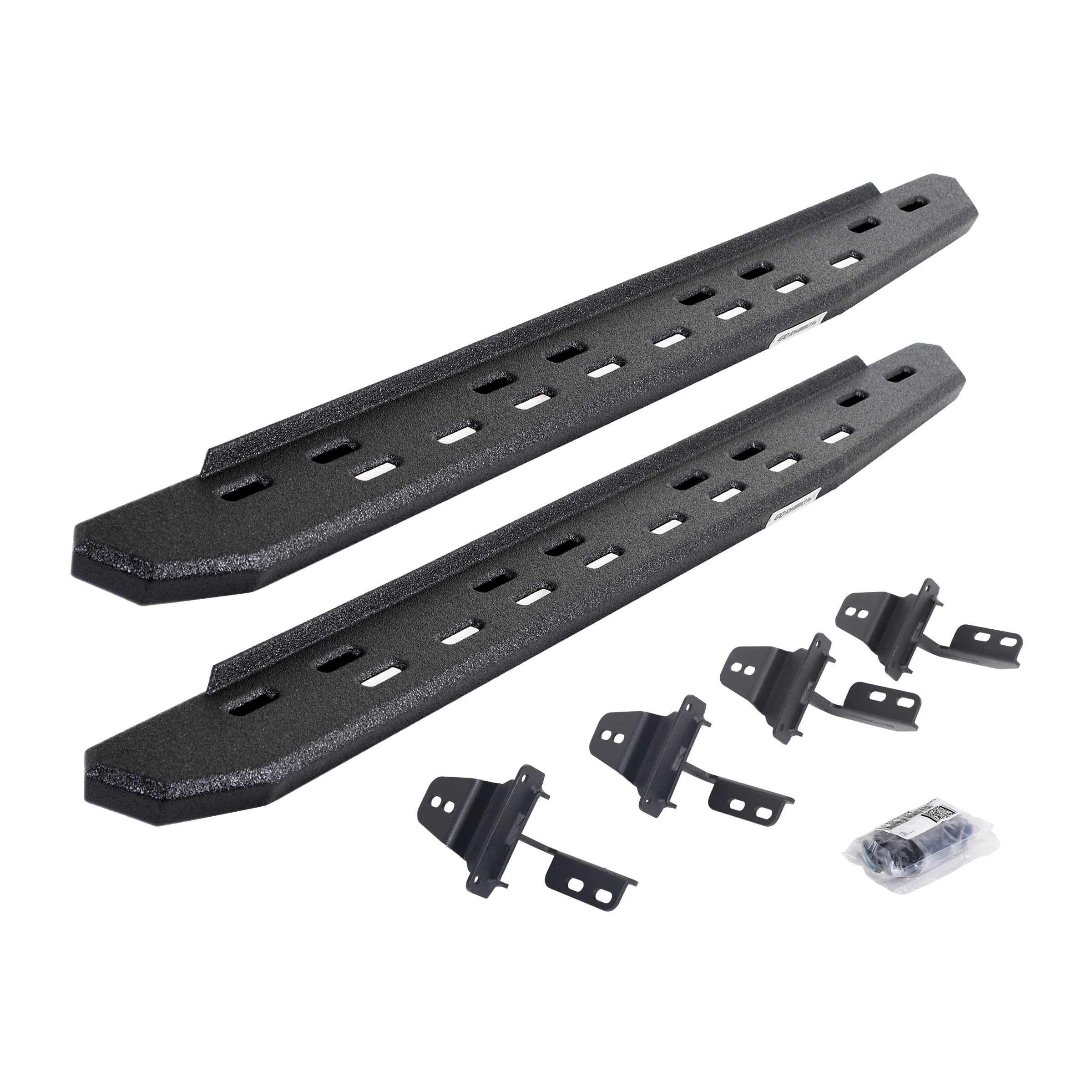 Go Rhino RB30 Running Boards Slim & Brackets | Galvanized Steel, Protective Bedliner Coating | 69692648ST | Fits 2007-2018 Jeep Wrangler JK, 2-Door