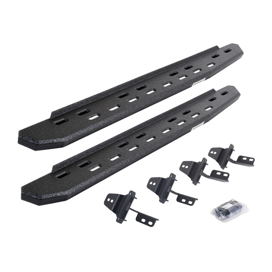 Go Rhino RB30 Running Boards Slim & Brackets | Galvanized Steel, Protective Bedliner Coating | 69692648ST | Fits 2007-2018 Jeep Wrangler JK, 2-Door