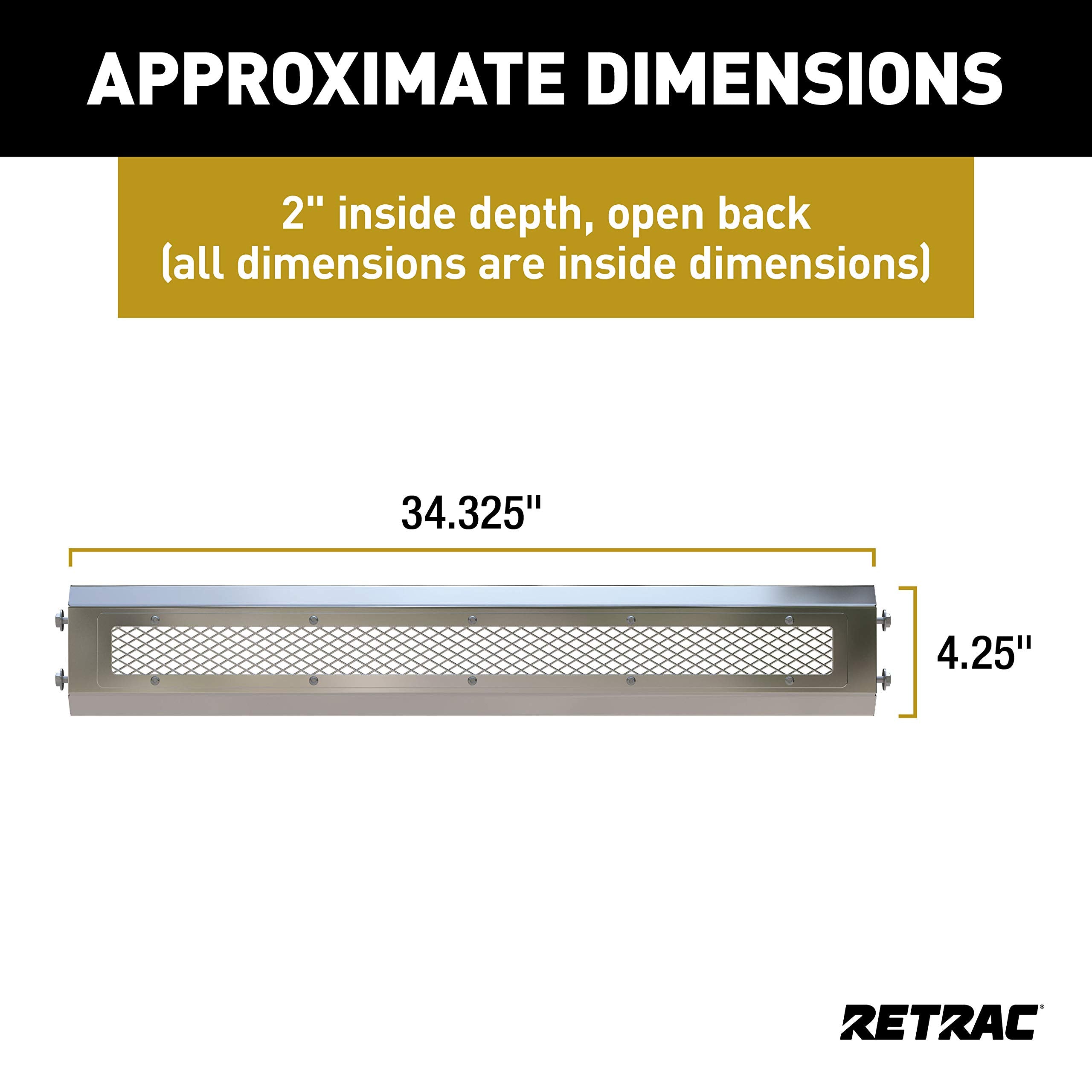 Milestone Retrac 207715 Polished Stainless Bumper Guard Light Cage