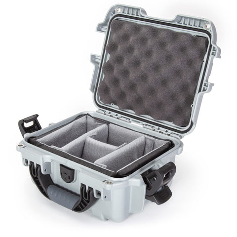 Waterproof Nanuk 905 Hard Case with Padded Dividers - Silver