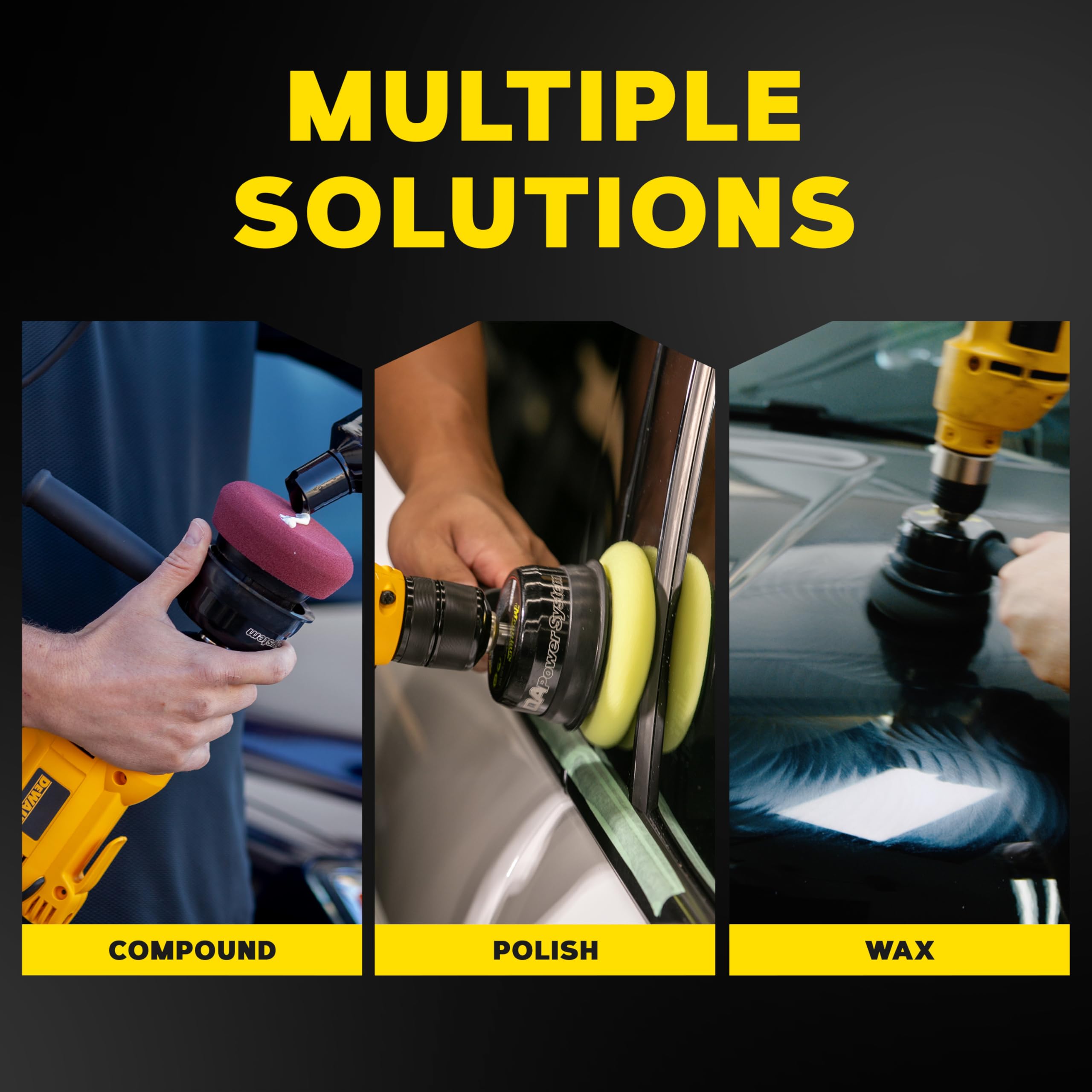 Meguiar's Dual Action Power System Tool G3500, Boost Your Auto Care Arsenal with This Car Detailing Tool, Apply Product and Remove Imperfections, Conveniently Attaches to Most Standard Drills