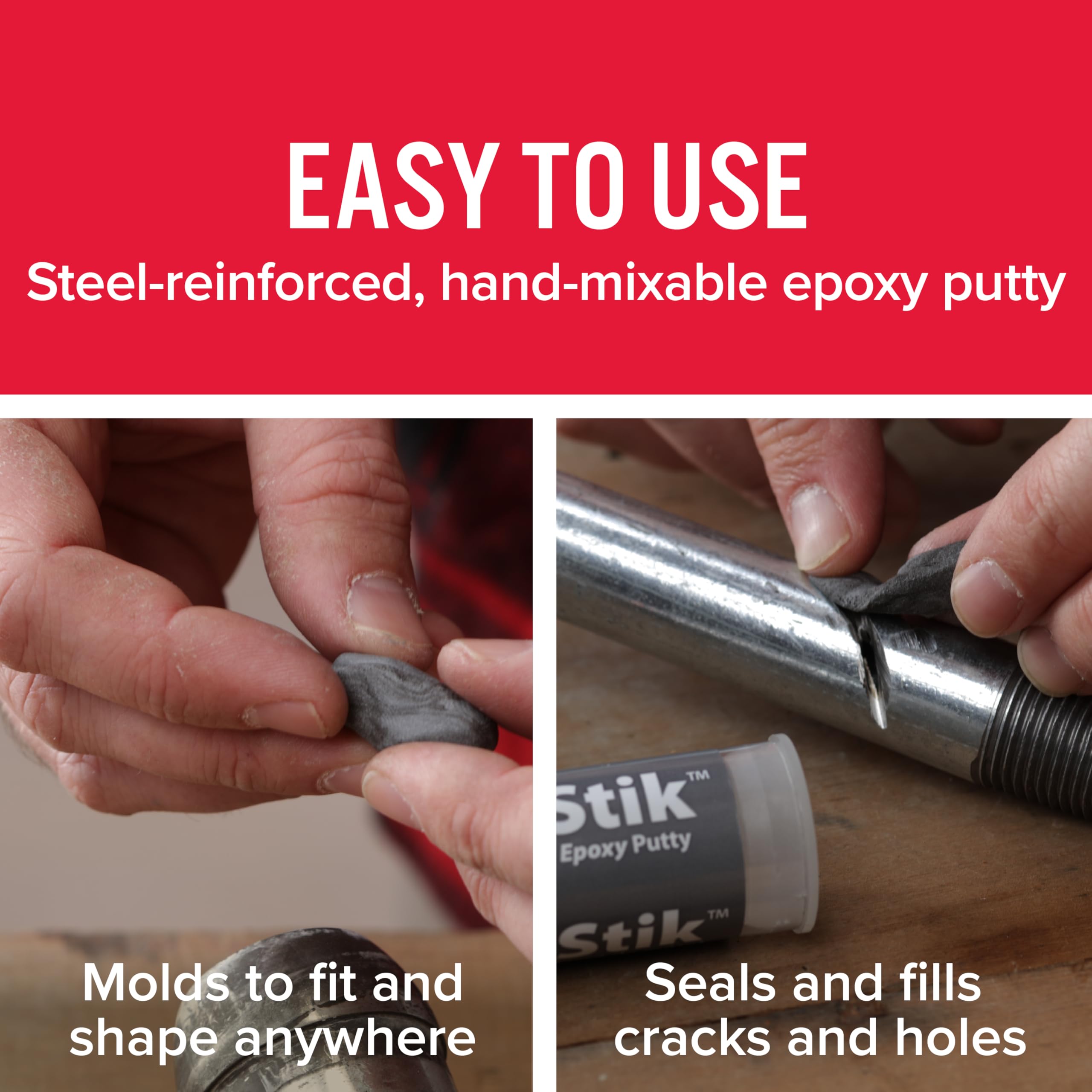 SteelStik J-B Weld 8267 Steel Reinforced Epoxy Putty Stick - 2 oz.