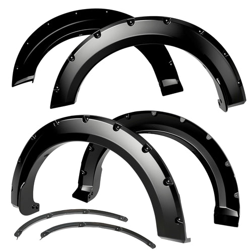 Tyger Auto Fender Flare 2021-2025 Compatible with Ford F-150, Smooth Textured Black Paintable Bolt-Riveted Style 4pc | TG-FF8F5018