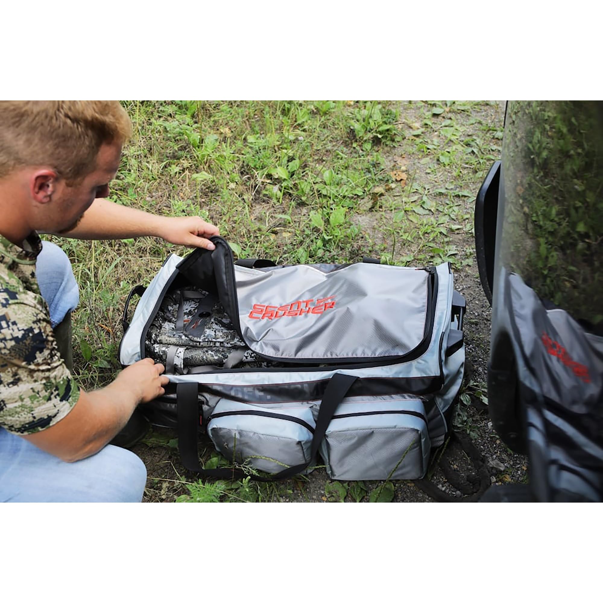 Roller Bag Scent Crusher - Eliminates Odors Before and After The Hunt, Quickly Destroys Odors
