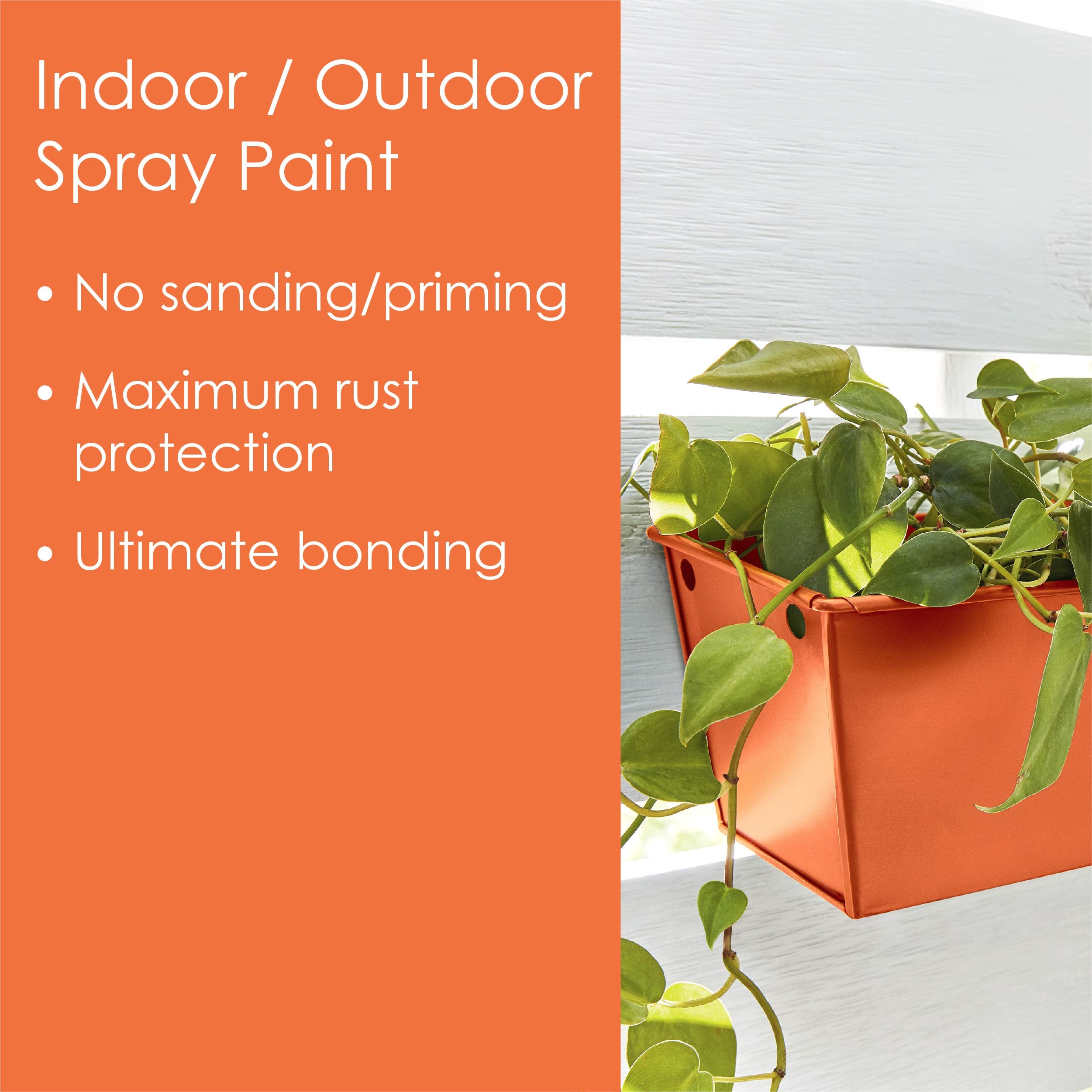 Krylon All-In-One Adhesive Spray Paint for Indoor/Outdoor Use, 12 oz, Popsicle Orange
