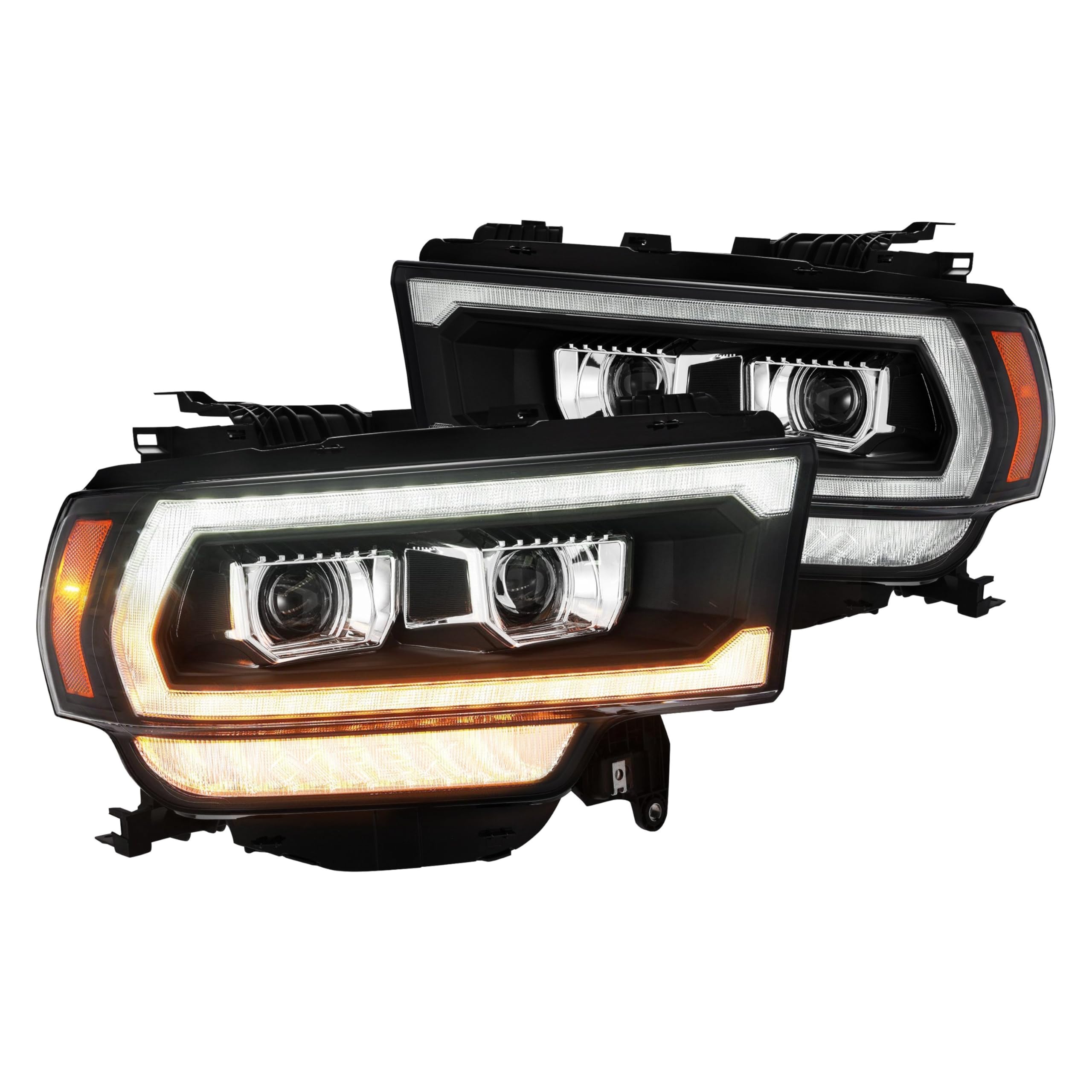 880547 AlphaRex USA Pro Series Projector Headlights w/Activation Light fits Ram 2500,Clear