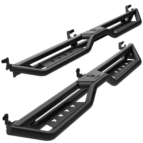 Tyger Auto Running Boards Star Strider Compatible with 2009-2018 Dodge Ram 1500; 2010-2026 2500 3500; 2019-2024 Classic | Crew Cab | TG-SR2D74948 | Side Step Rails Nerf Bars