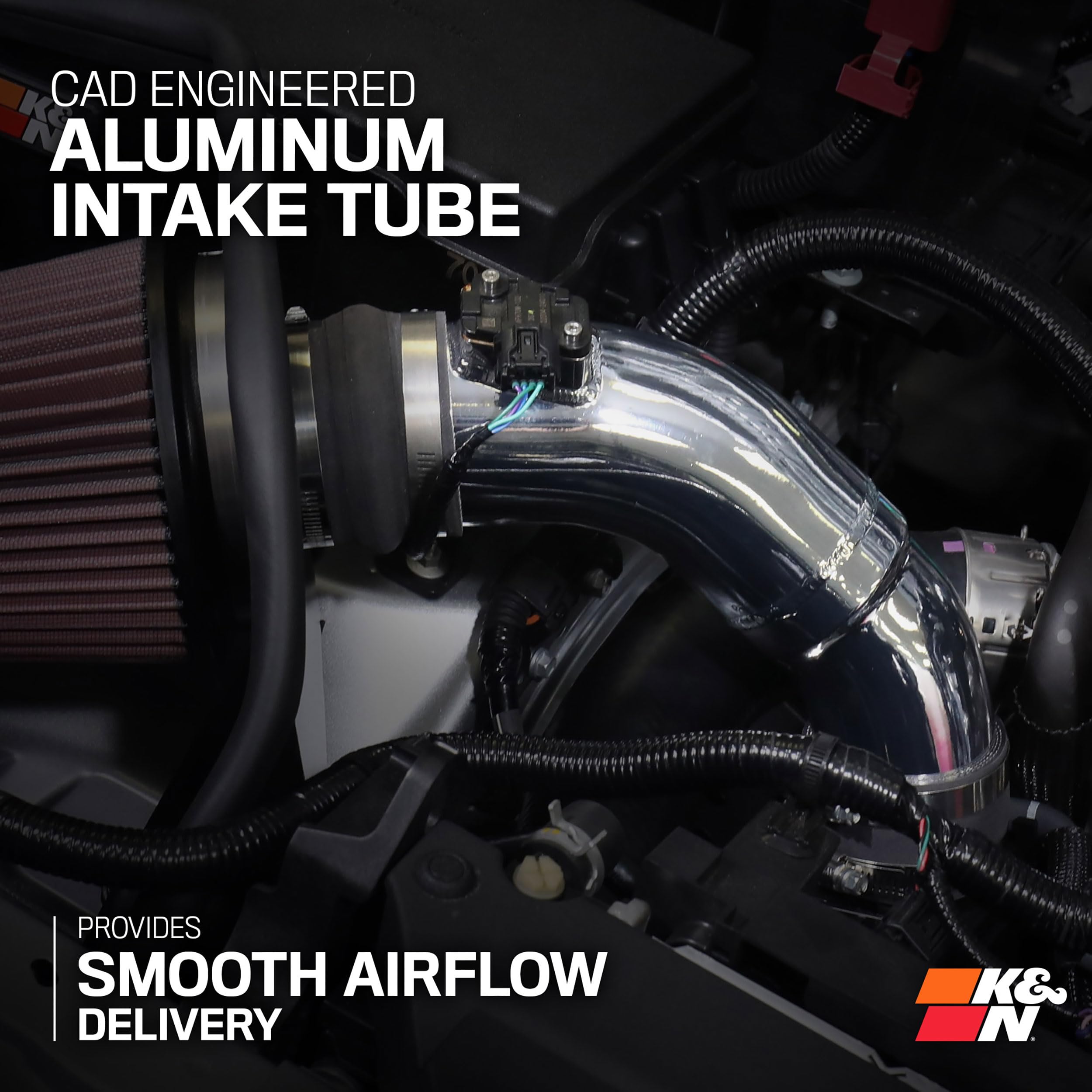 K&N Cold Air Intake System: High-Flow Air Filter, Towing & Increase Performance: Compatible with 2024-2025 Toyota: Land Cruiser, Tacoma, 77-9043KP