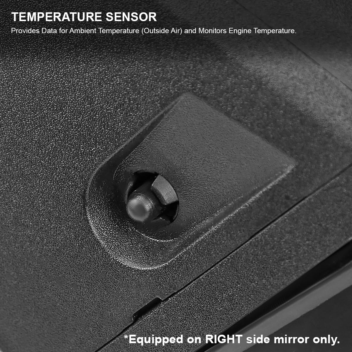 Power Spec-D Tuning Black Heated Towing Mirrors w/LED Signal, Temperature Sensor Compatible with 2019-2025 Chevy Silverado 1500, Left + Right Pair