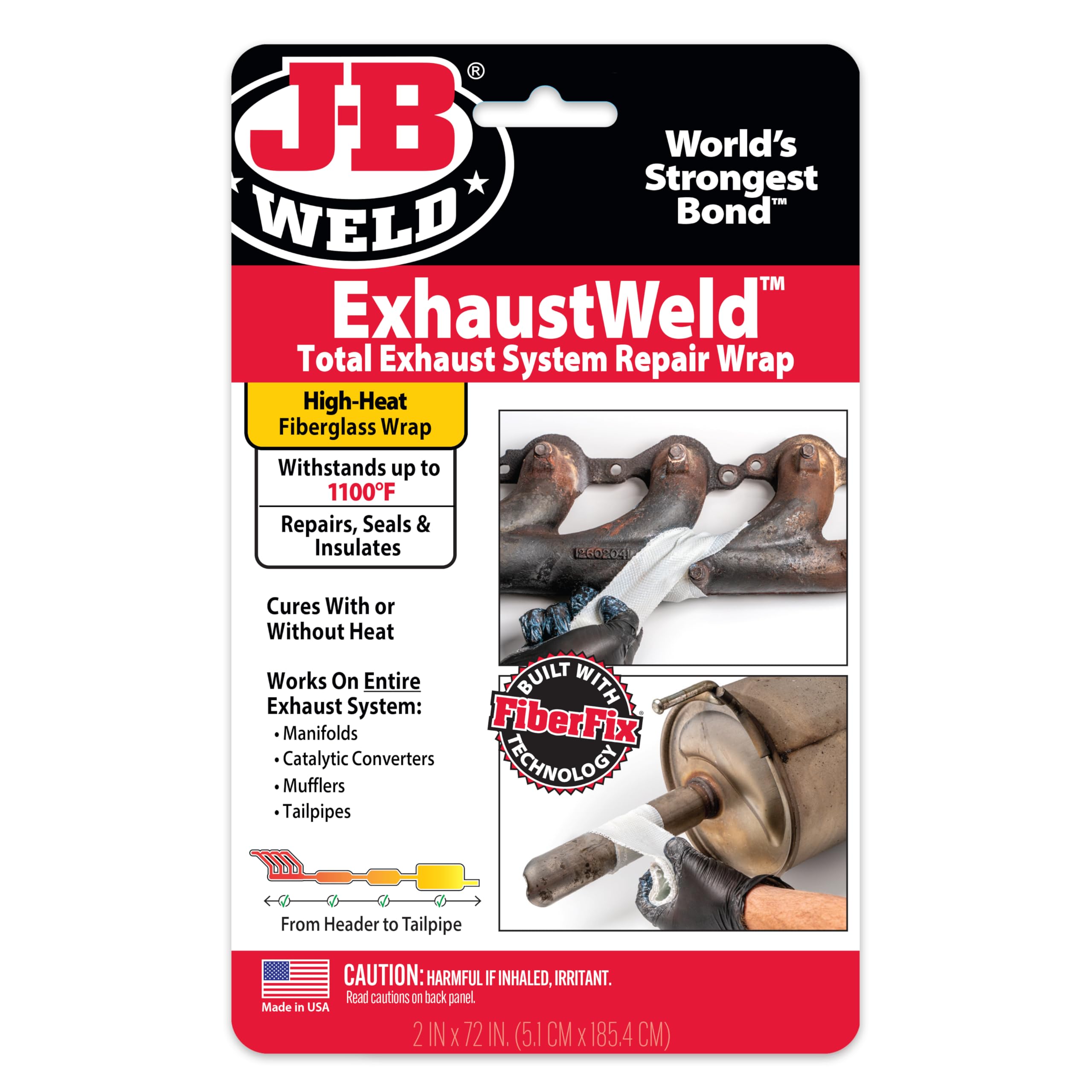 ExhaustWeld J-B Weld 2" x 72" Repair Wrap, White